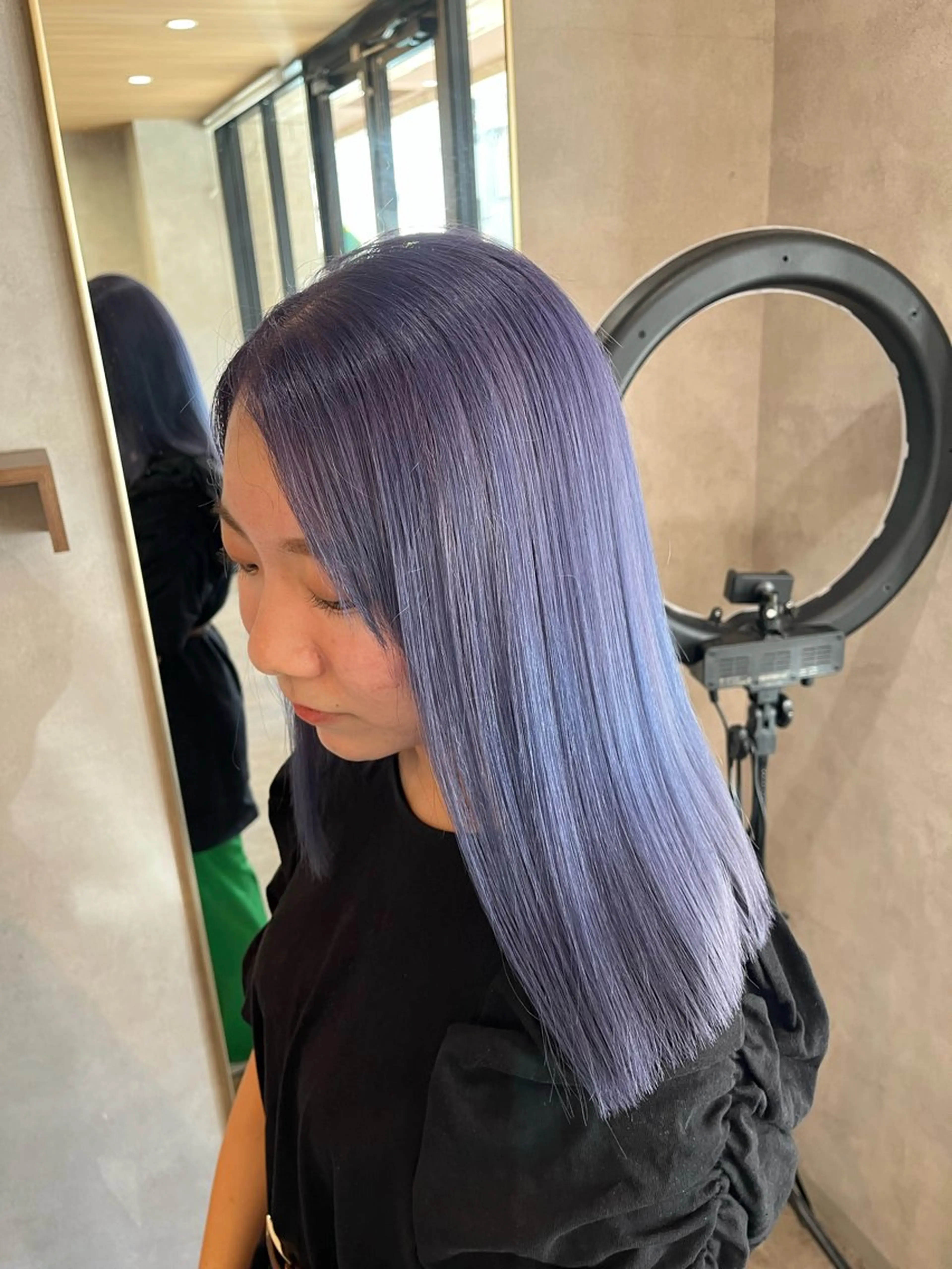 セミロング ヘアカラー RIENS xrea一樹のヘアスタイル