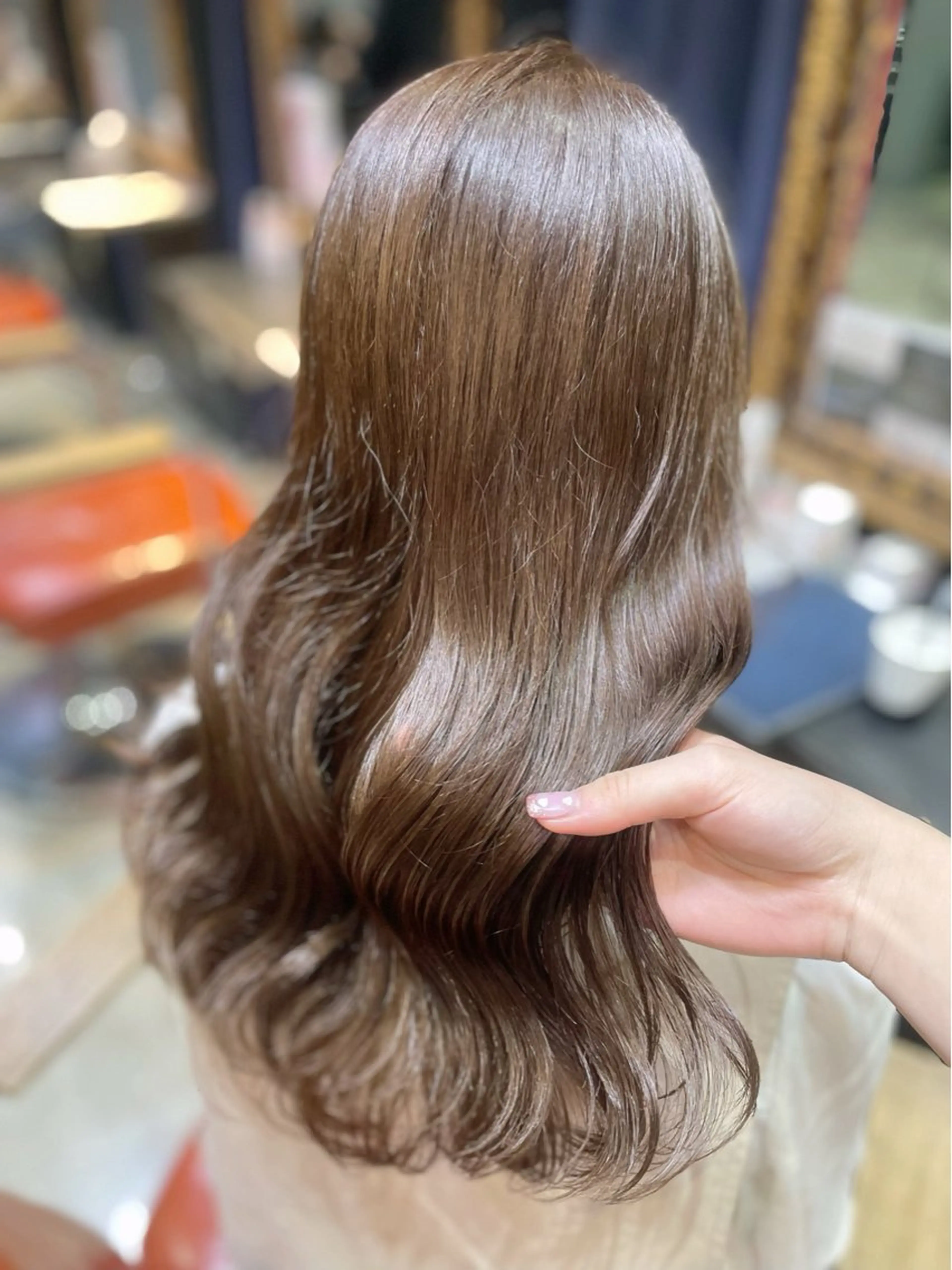 ロング カラー 顔まわり🎀ピンク 💖ゆうなのヘアスタイル