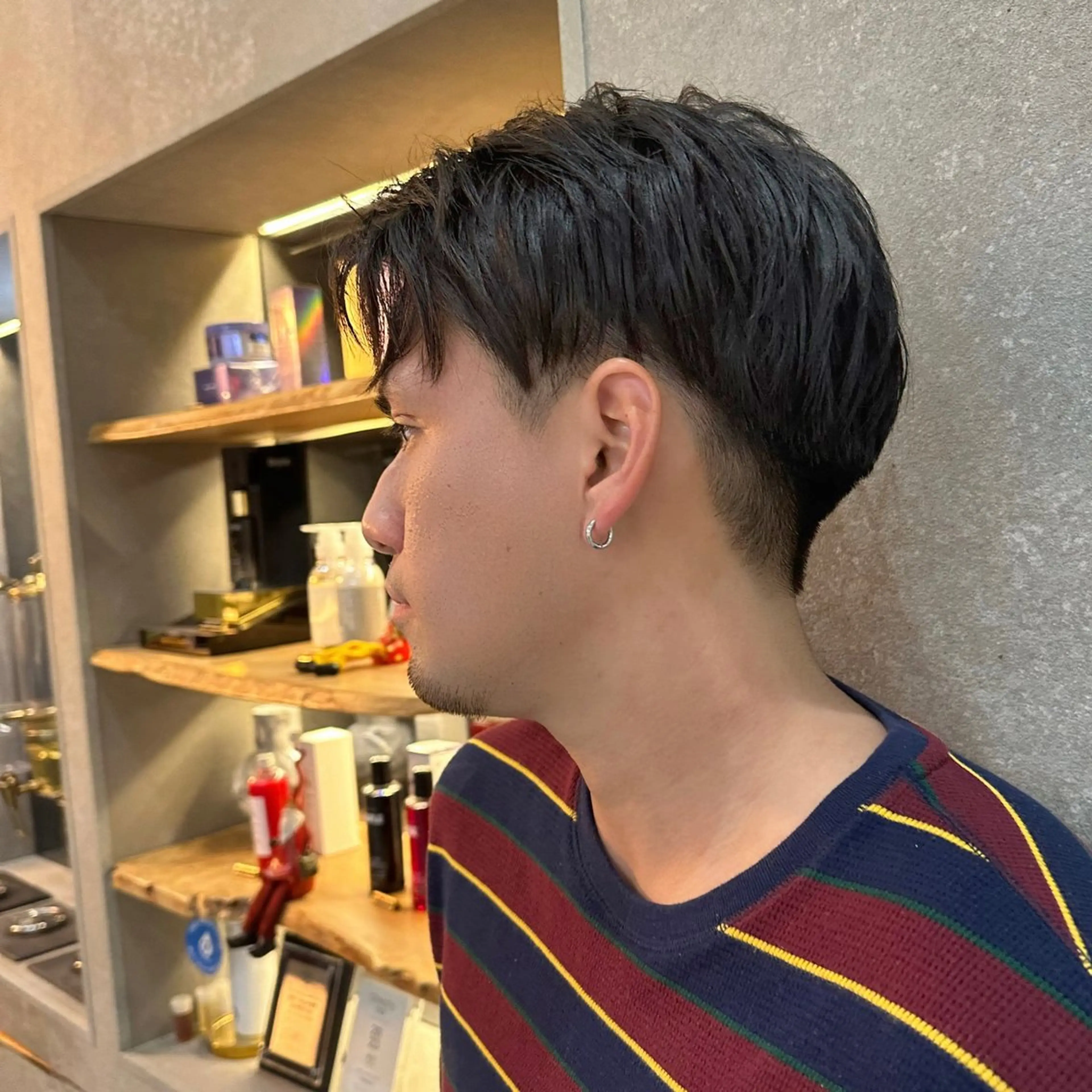 ショート カラー パーマ メンズ カルマパーマ メンズパーマ スペインカール ツイストスパイラルパーマ 刈り上げ カット ヘアカラー パーマ ヘッドスパ 朝楽メンズパーマ 🥇メンズカット吉田のヘアスタイル