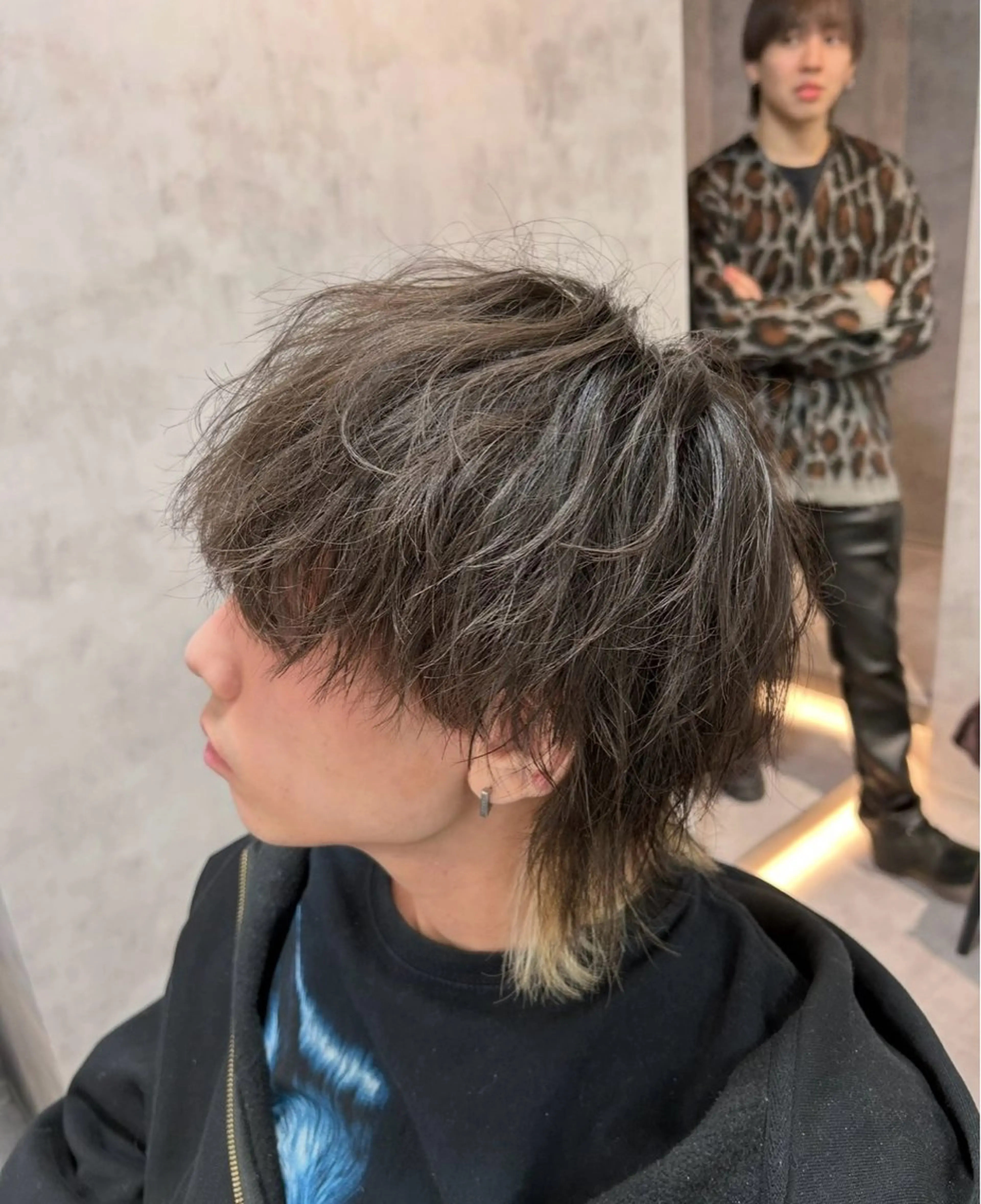 ショート カラー パーマ メンズ メンズインナーカラー メンズウルフカット インナーカラー ウルフカット カット ヘアカラー メンズ特化 👑YUTAのヘアスタイル