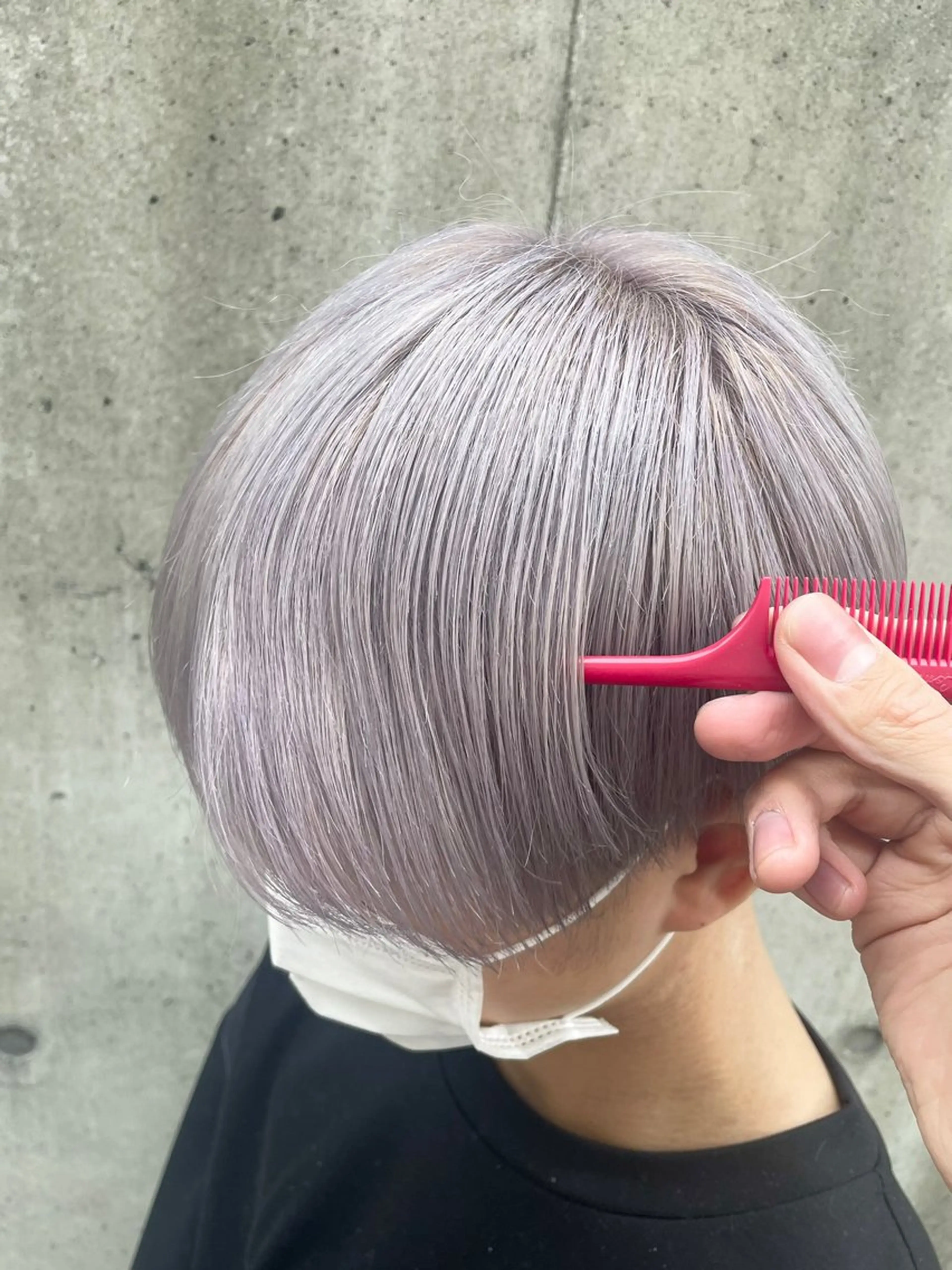 ショート カラー メンズ シルバー 小島 海斗のヘアスタイル