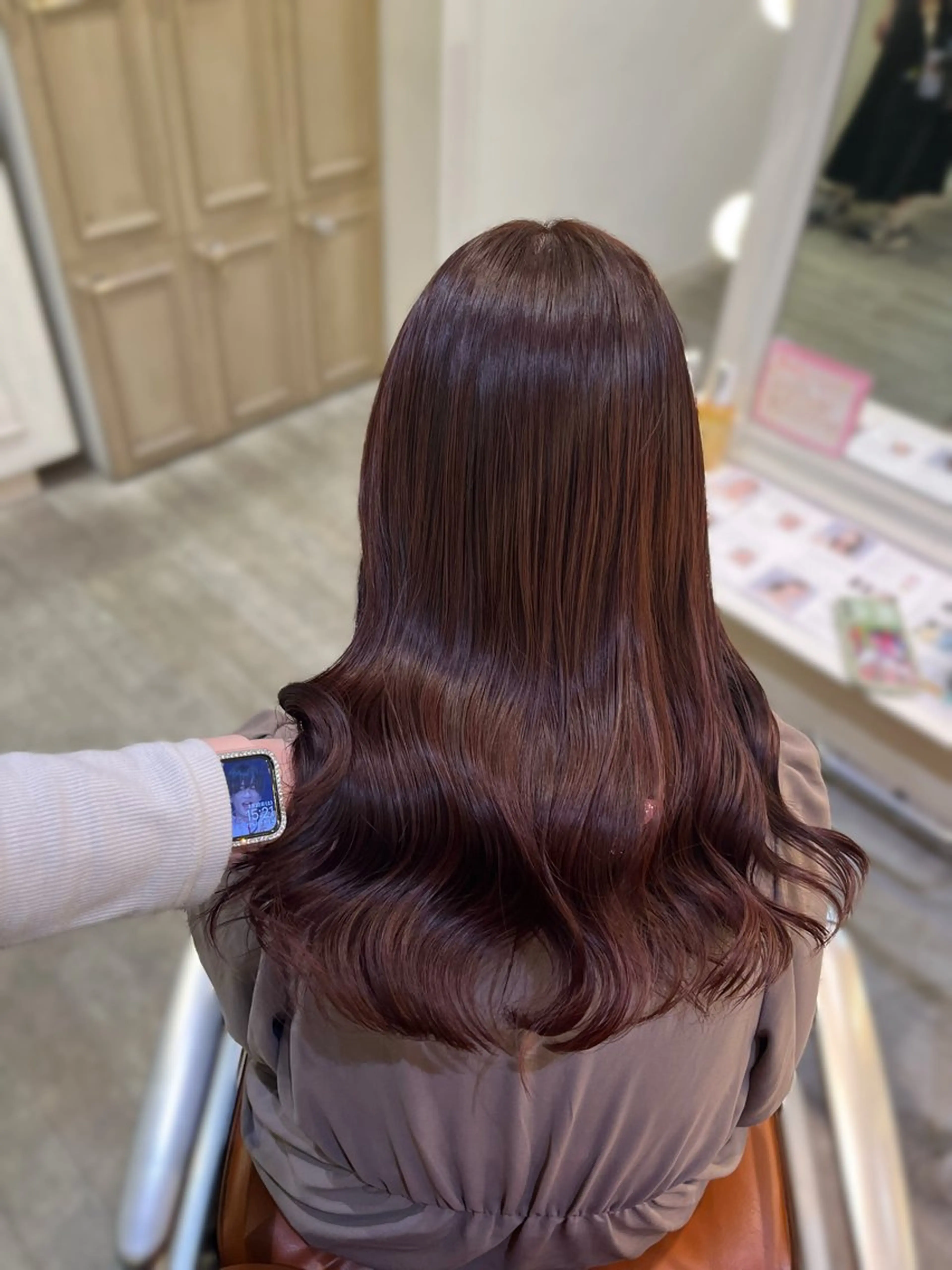 カラー ブリーチ ブリーチなしカラー ピンクカラー エクステ🎀 暖色カラー🎀amiのヘアスタイル