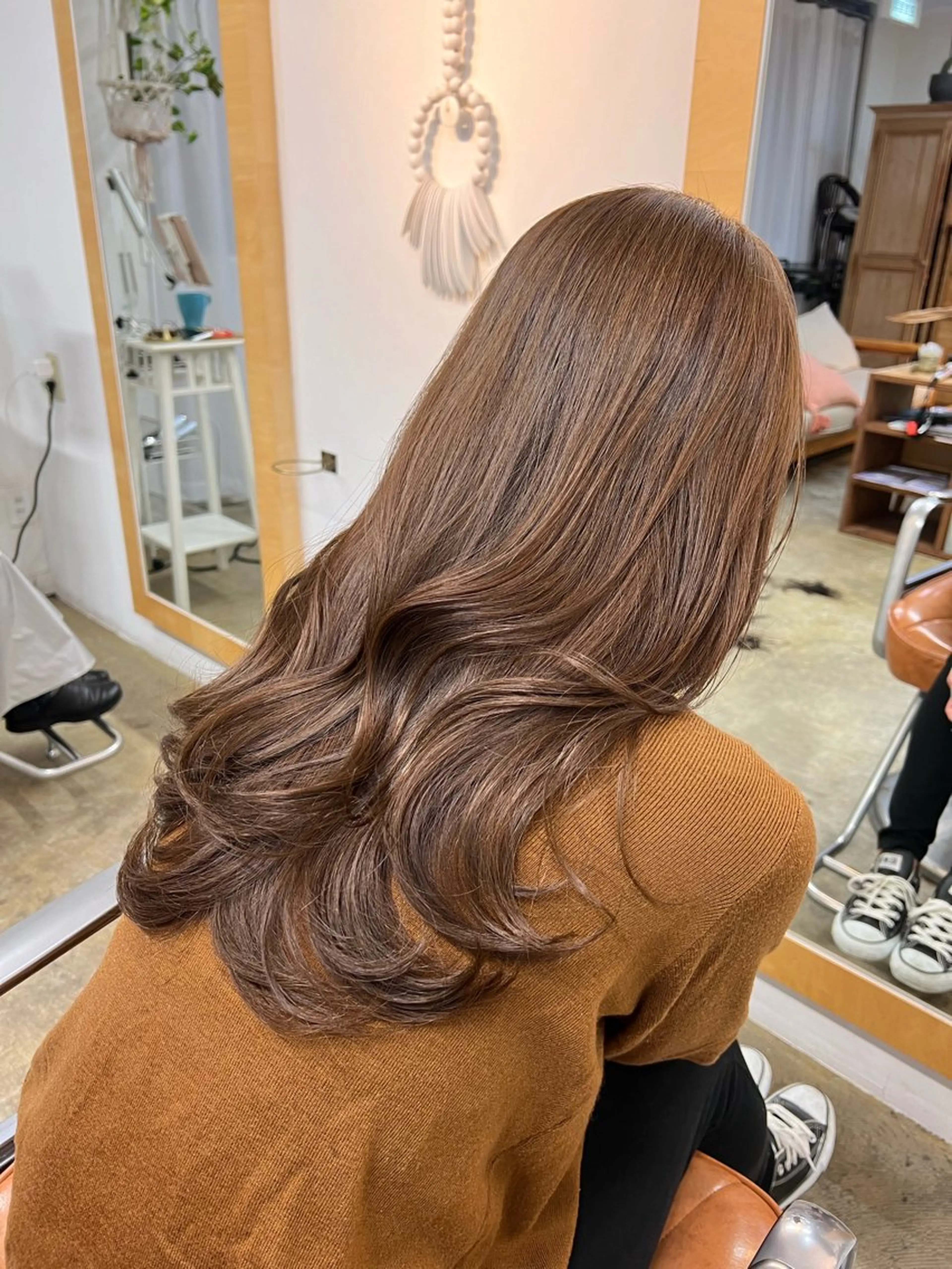 ミディアム カラー 韓国風ヘア ワンホンヘア ✨ハイトーン特化✨ 透明感カラー✨渋谷✨のヘアスタイル