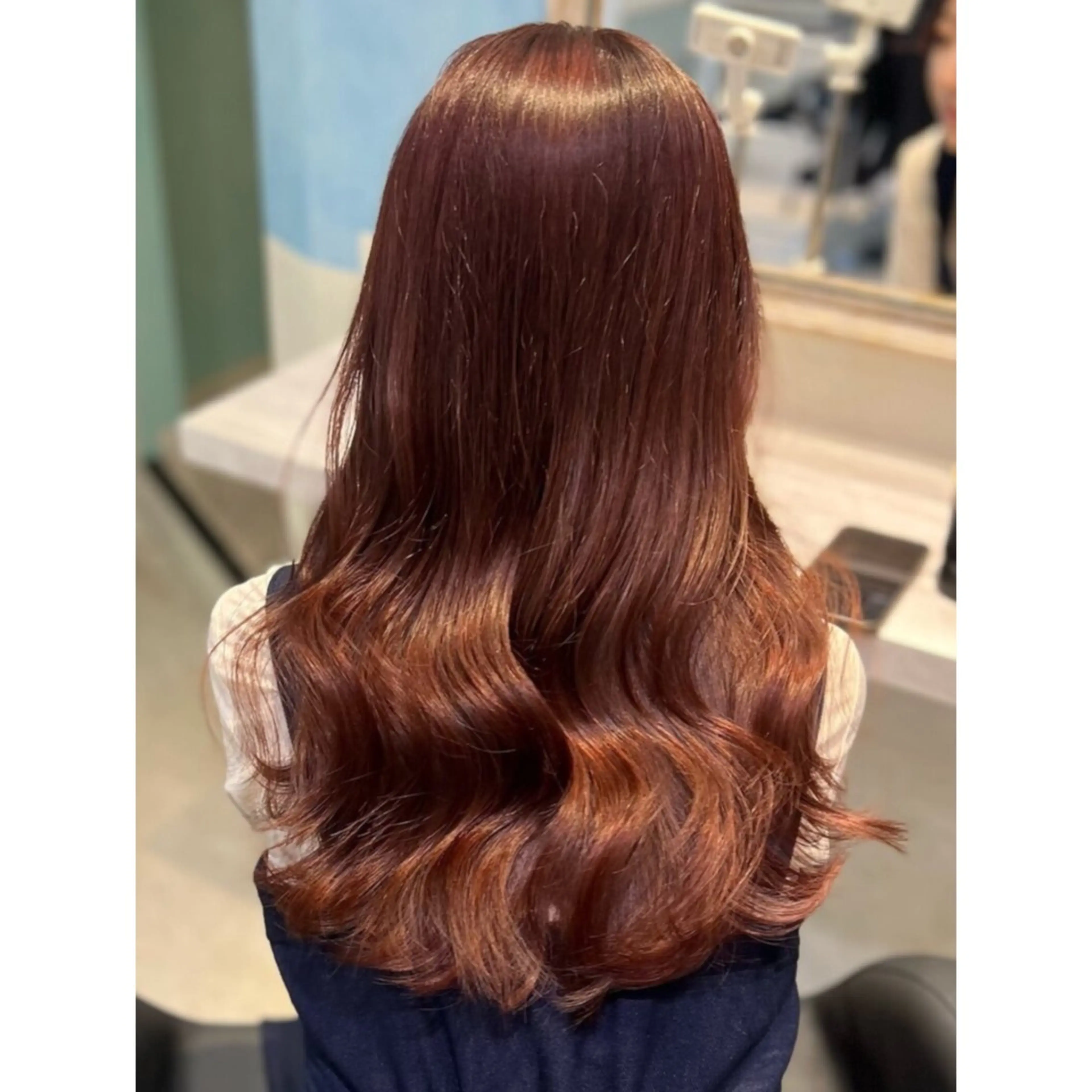 ロング カラー オレンジ ロング 💖ブリーチ/暖色 𝐘𝐮𝐢💖のヘアスタイル