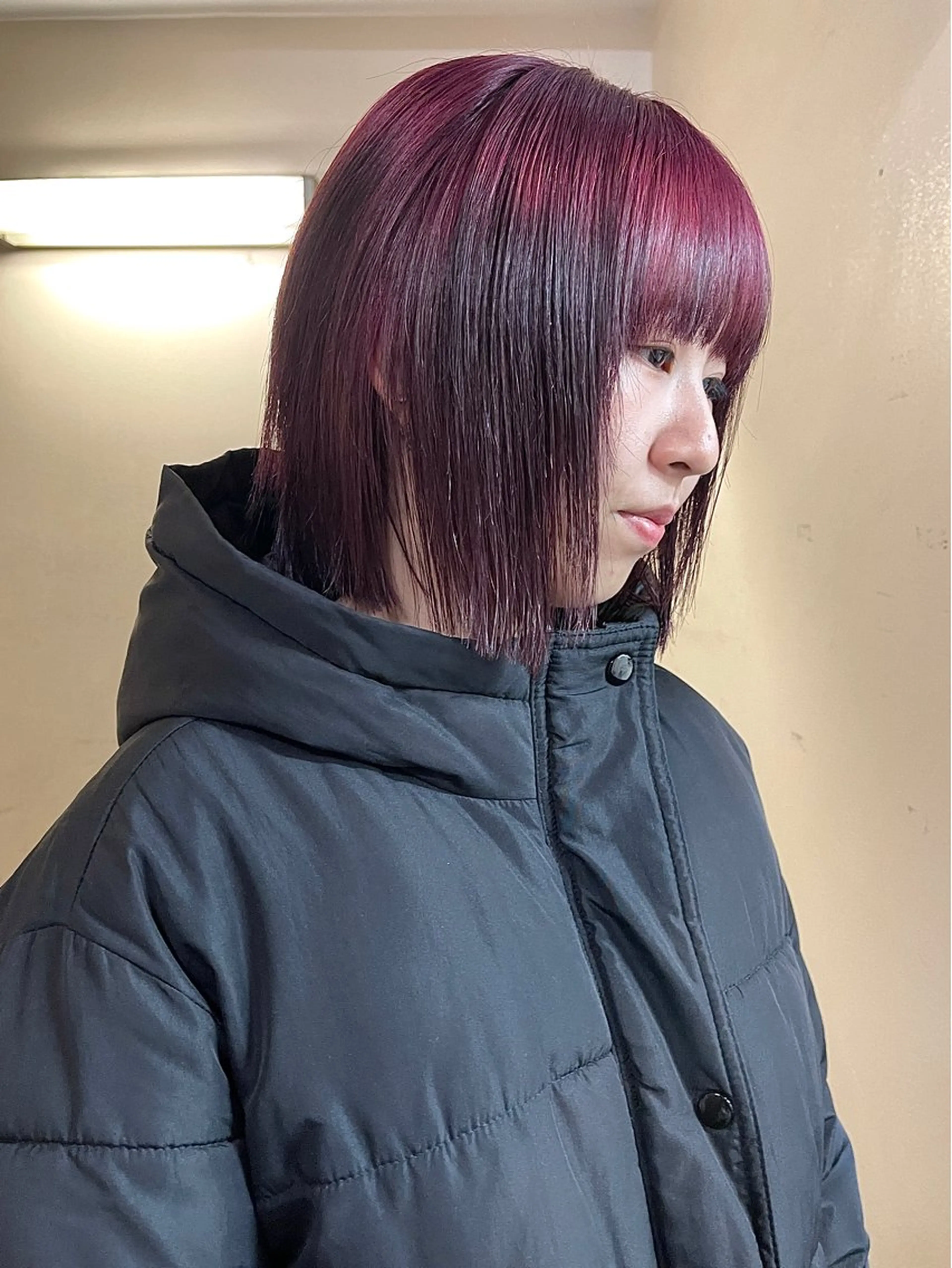 ミディアム カラー カット ヘアカラー トリートメント ヘアセット 安部佑哉/ハイトーン /レイヤー/ブリーチのヘアスタイル