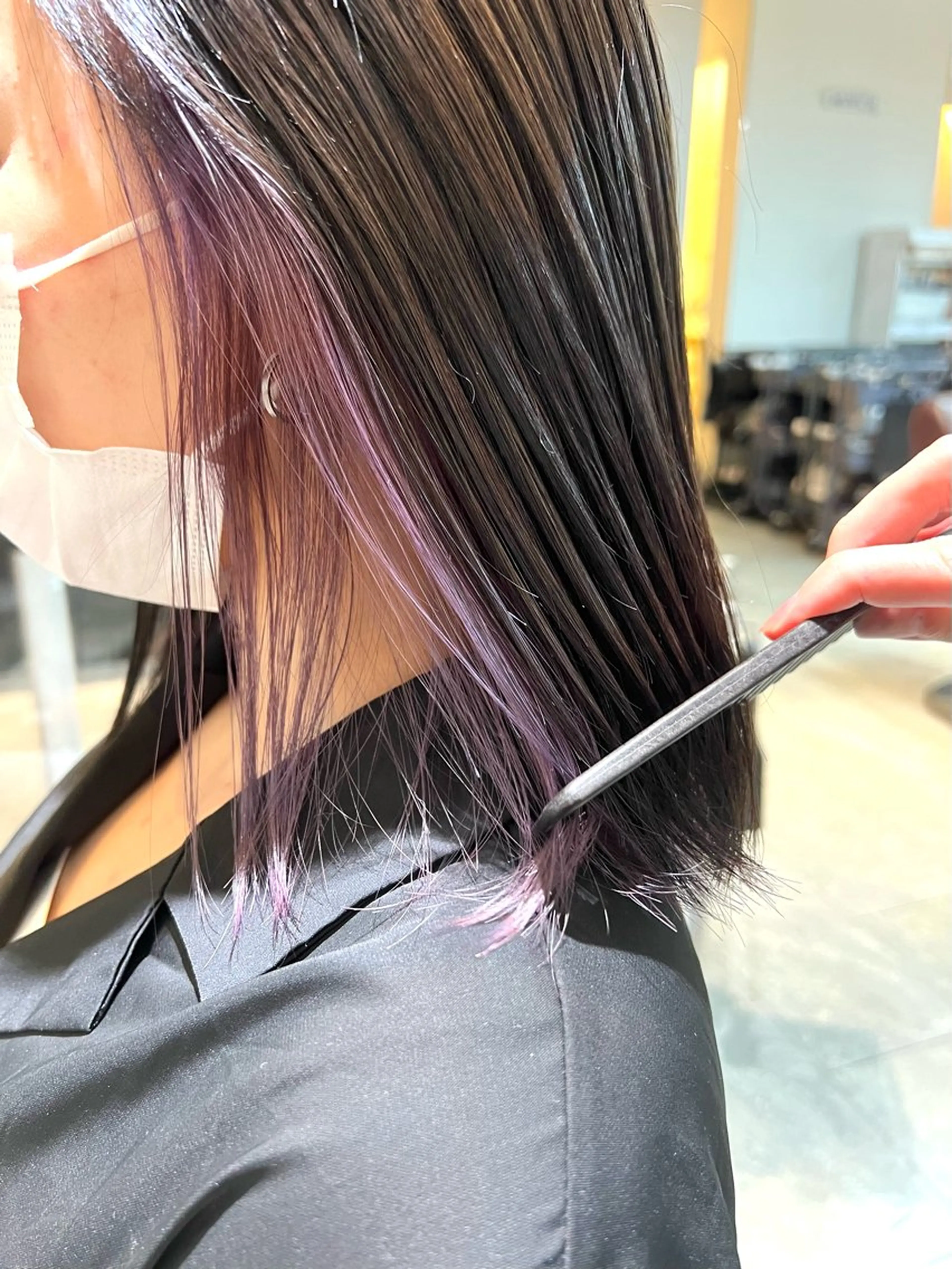 ミディアム カラー ヘアアレンジ ヘアカラー トリートメント ヘッドスパ ヘアセット 🌈インナーカラー ‘ショウマ’🌈のヘアスタイル