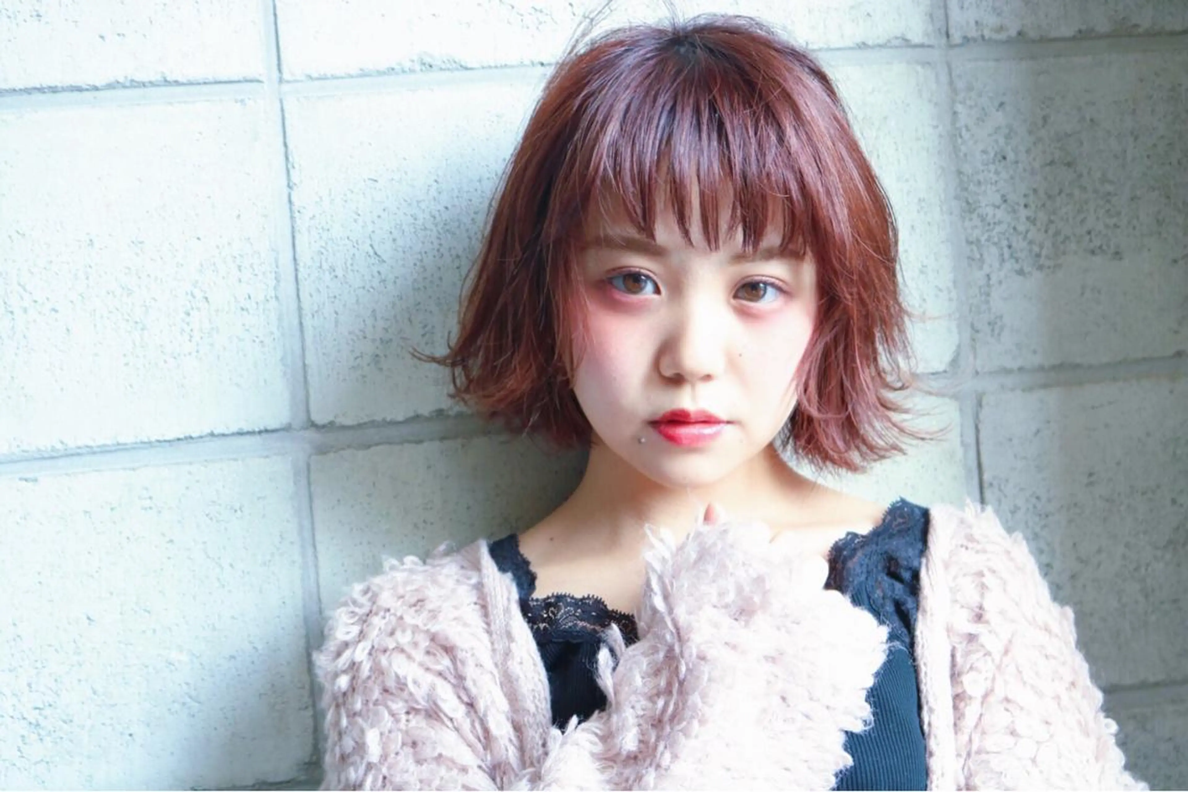 ショート カラー ピンクカラー 外ハネヘア tipi 香椎・千早のヘアスタイル