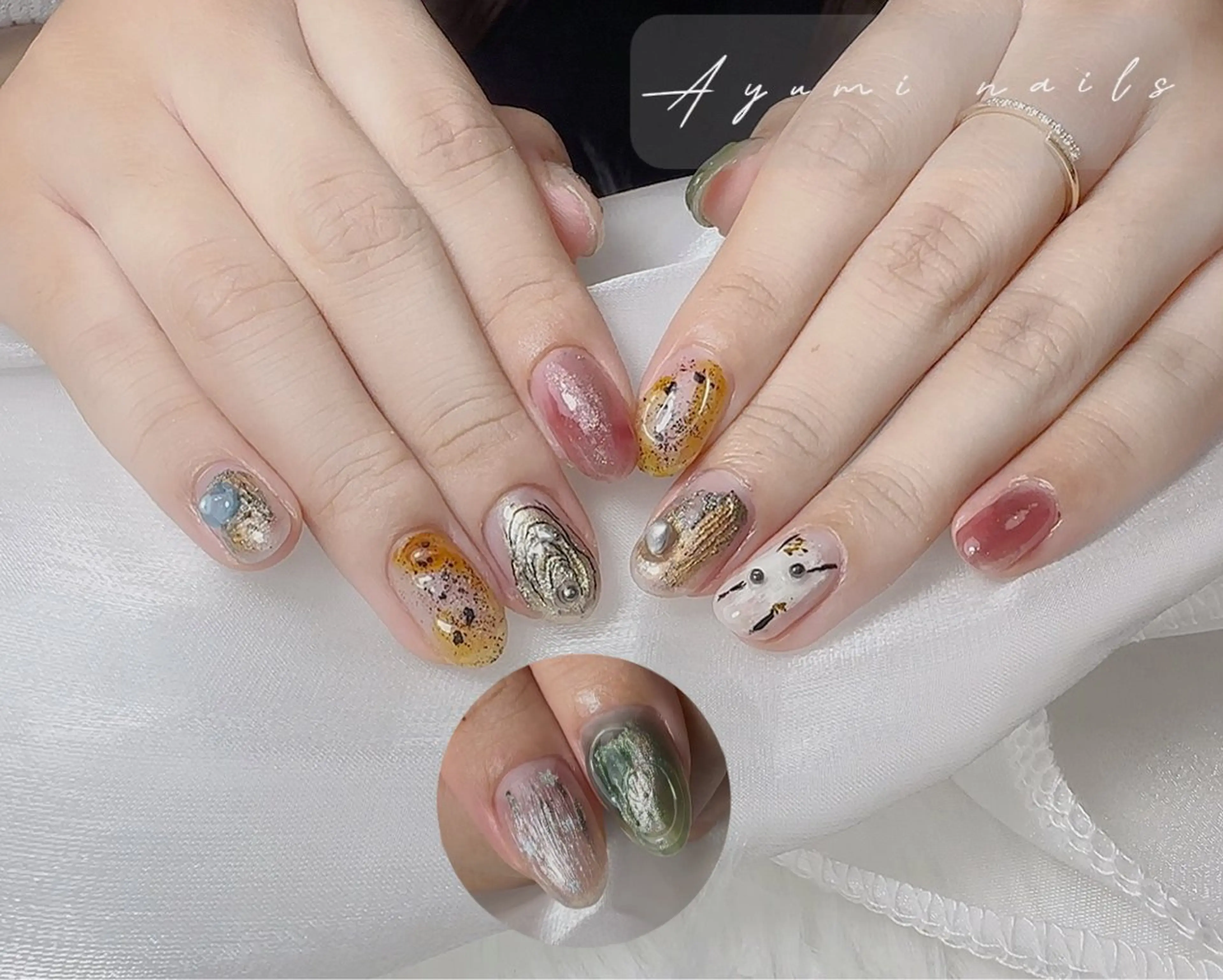 ネイル ハンドネイル YUMI ニュアンスnailsのネイルデザイン