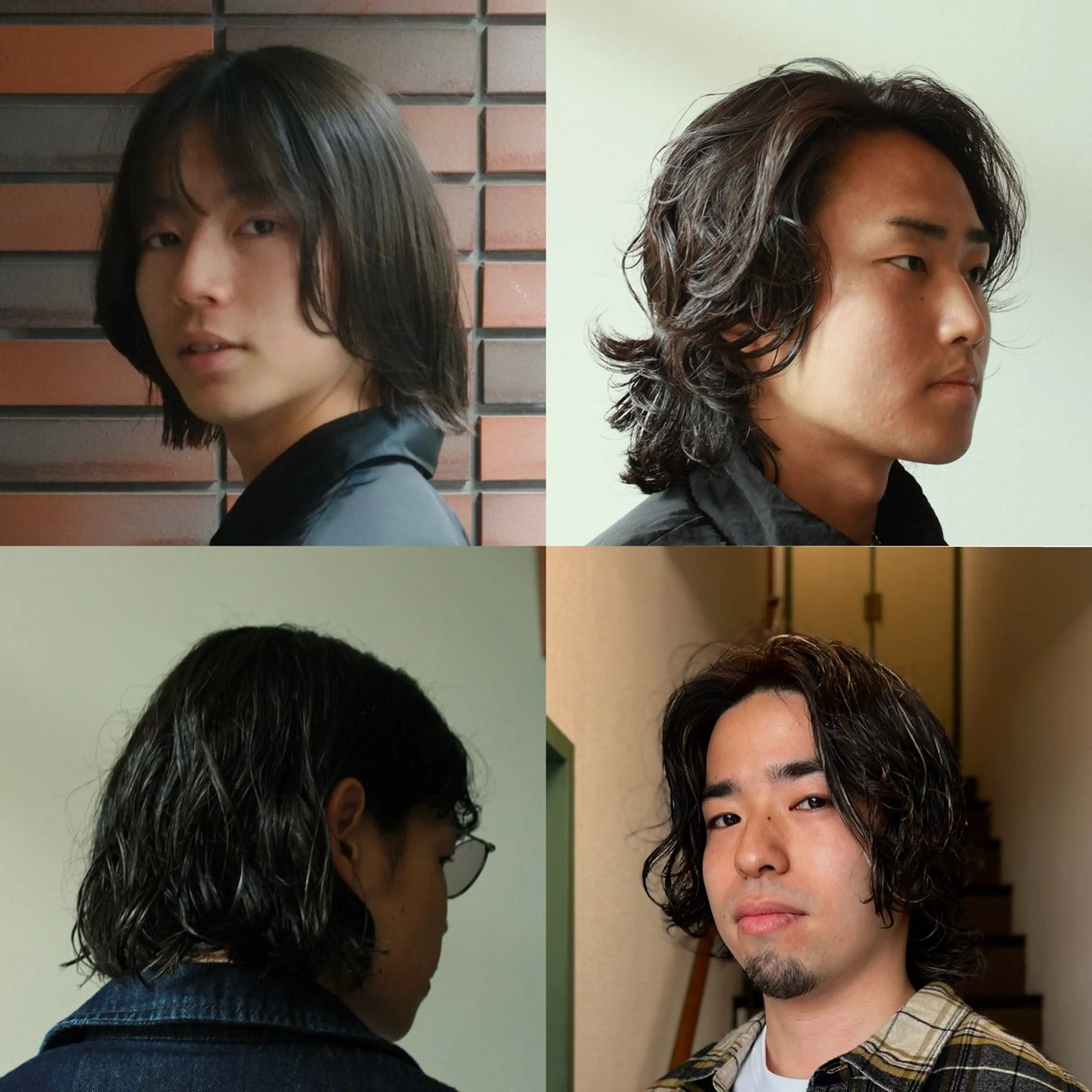 ミディアム パーマ メンズ 神戸／メンズカット ／メンズパーマのヘアスタイル