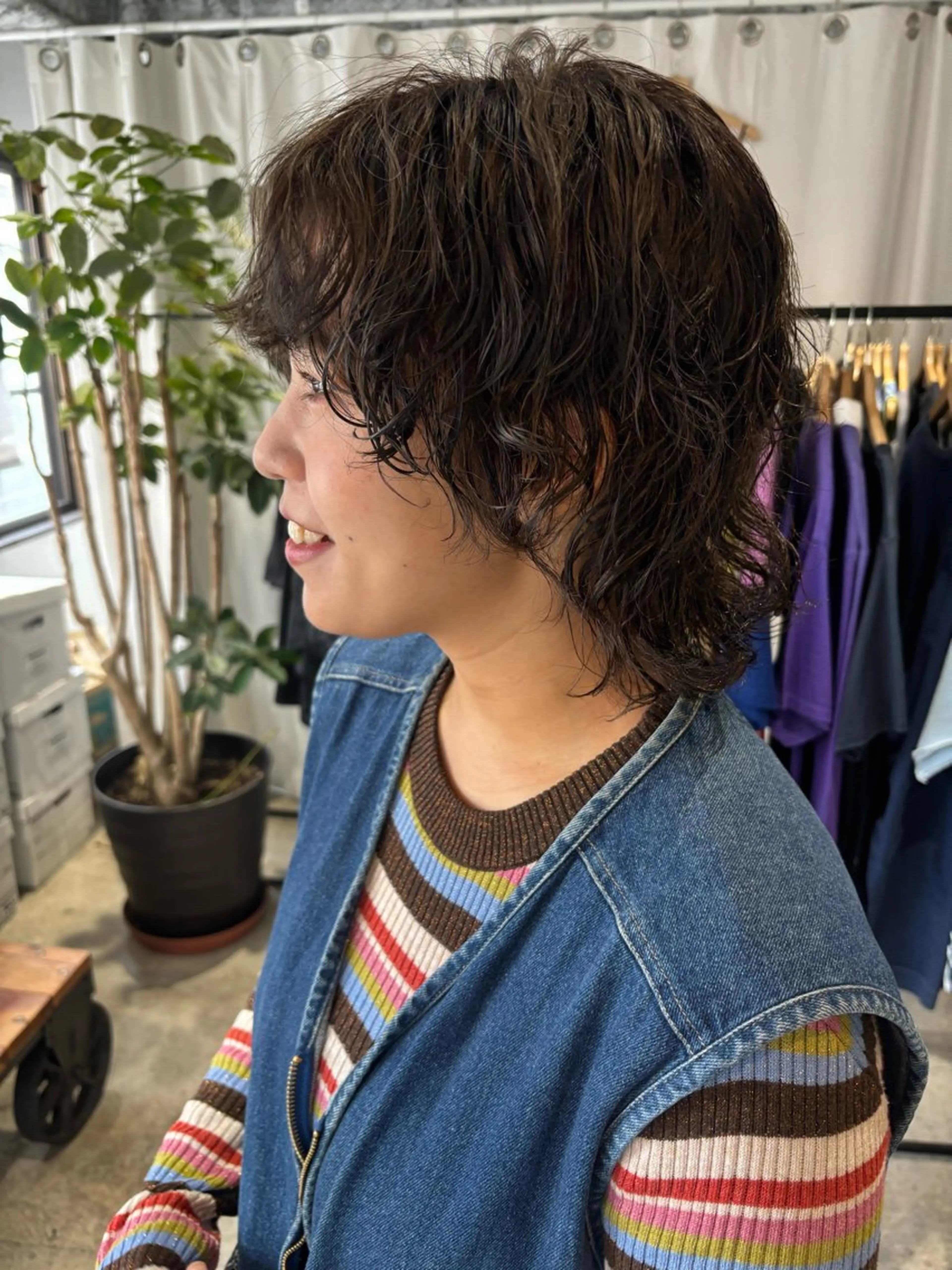 ショート カラー パーマ カット パーマ トリートメント Hayashi Shioriのヘアスタイル