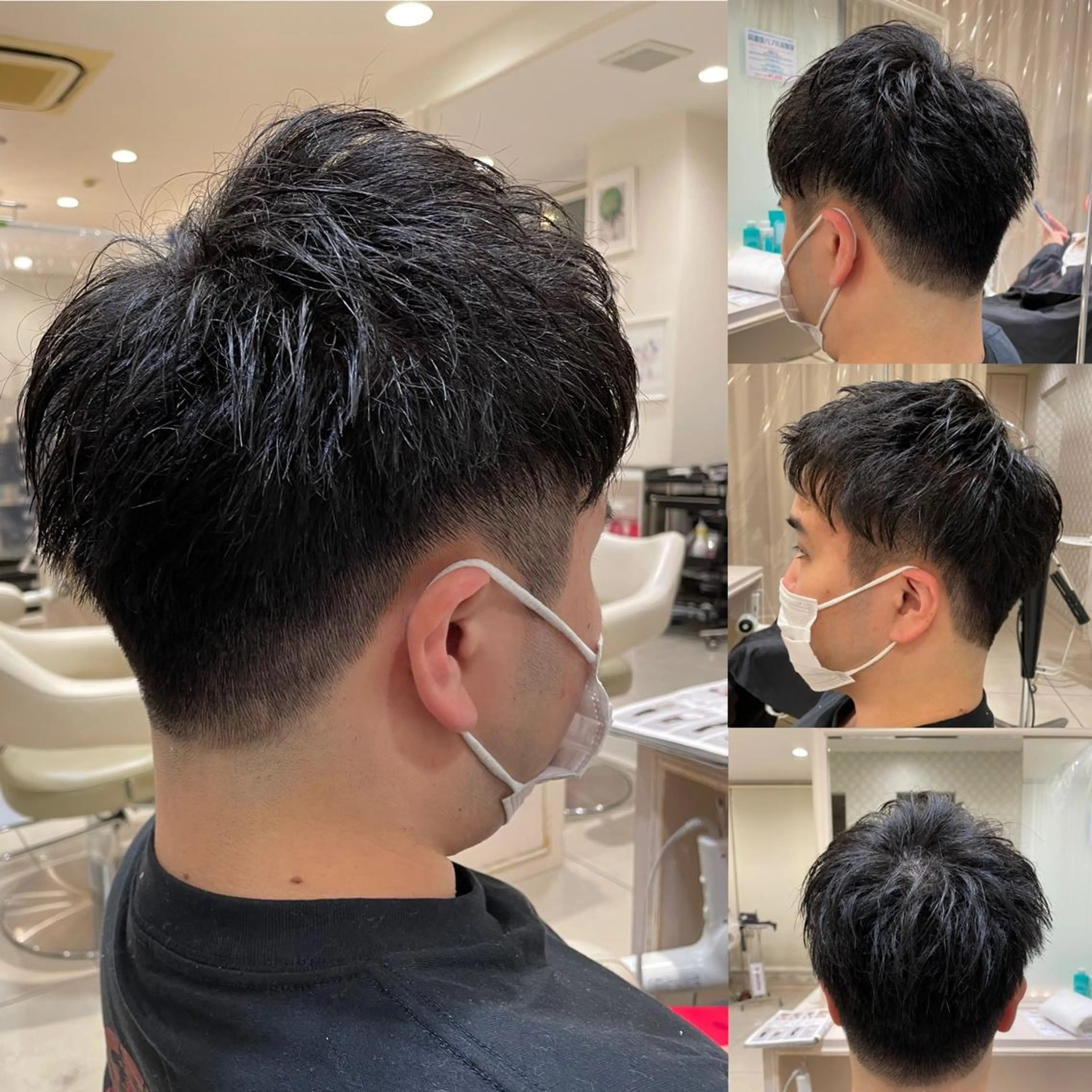 ショート メンズ 白髪ぼかしデザイン ハイライト/宮本純登のヘアスタイル