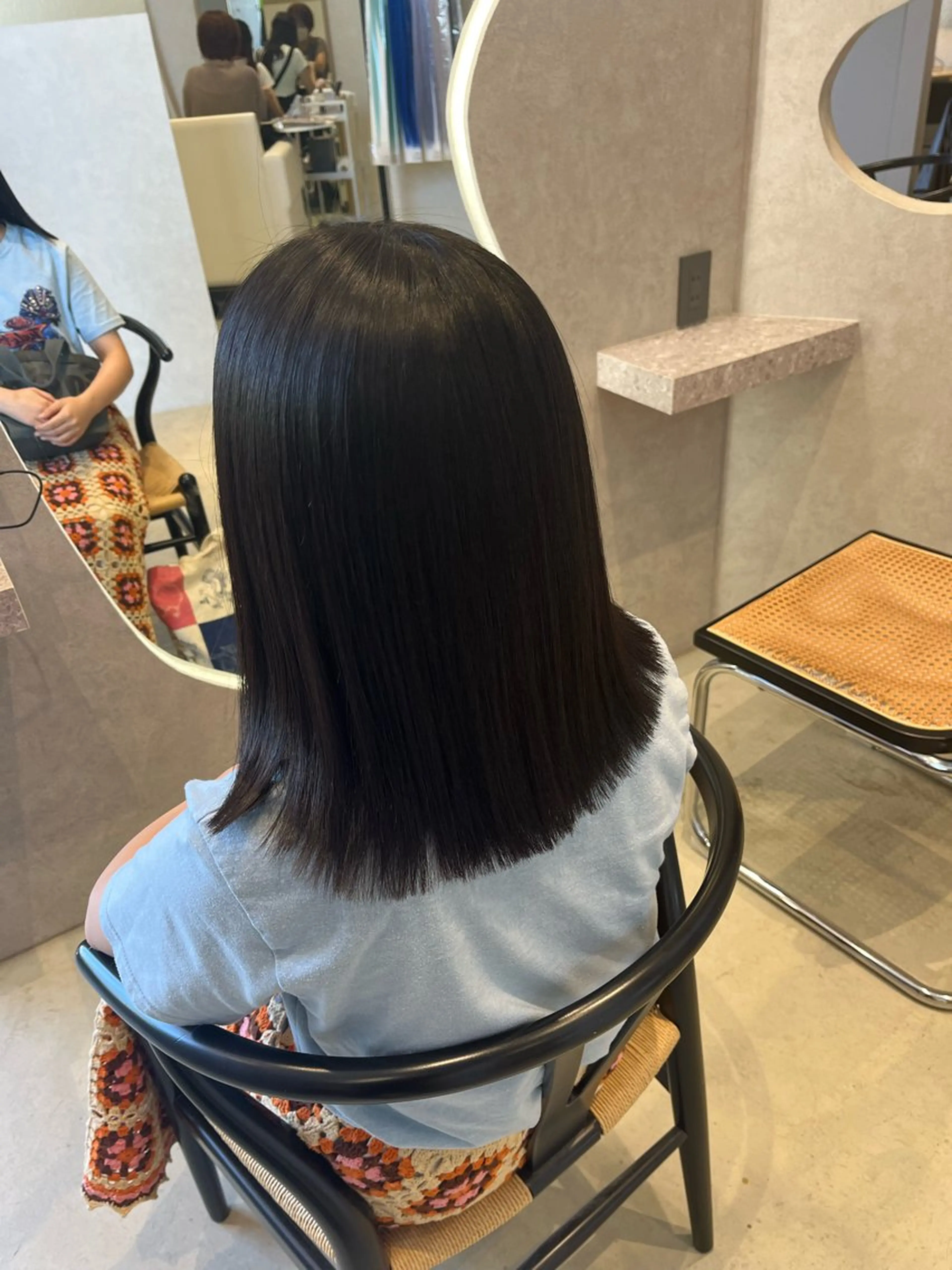 ミディアム カット ヘアカラー トリートメント 福島 果音のヘアスタイル