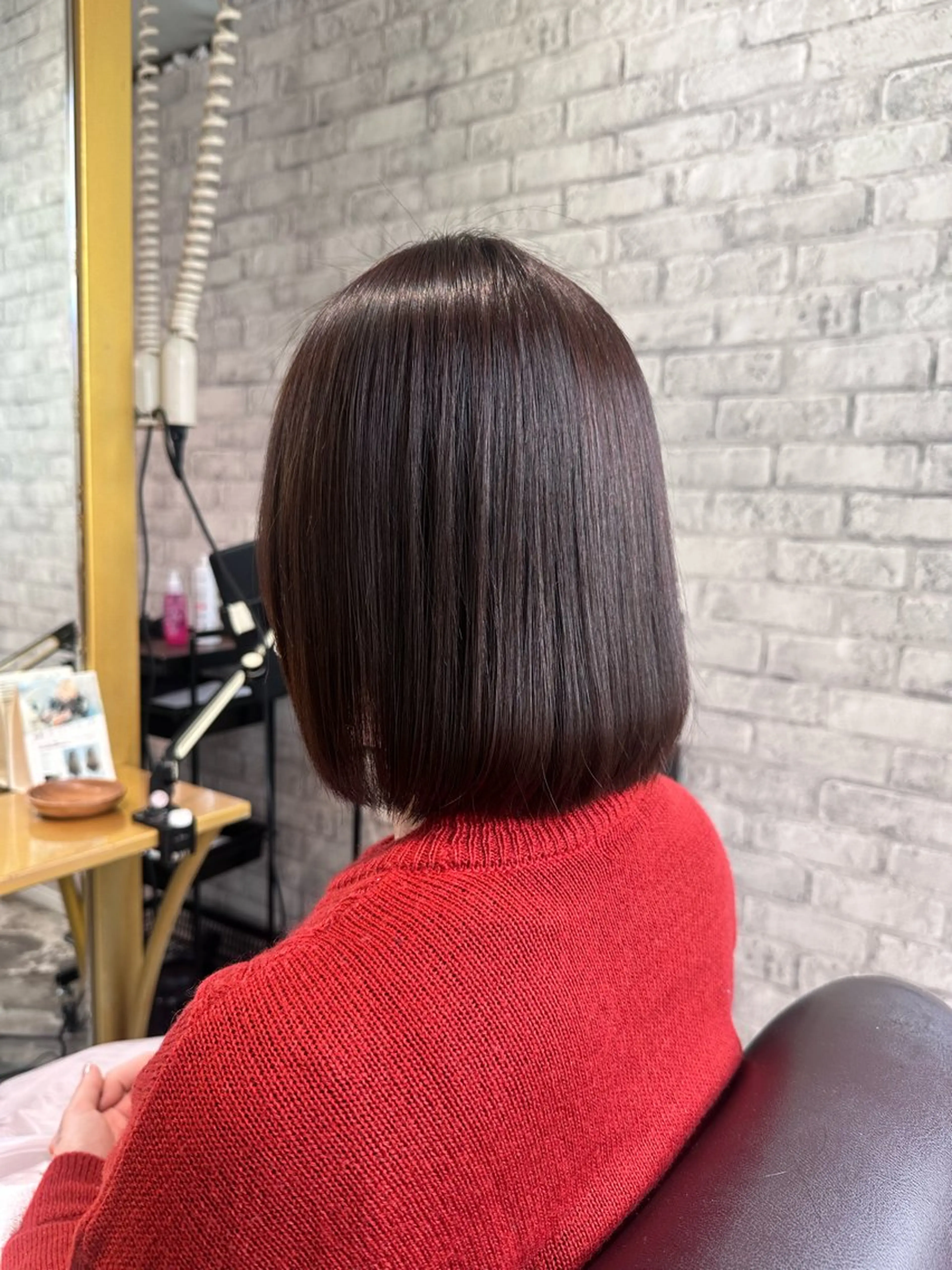 ミディアム カラー ブラウンカラー ショコラブラウン ヘアカラー トリートメント 心斎橋/レイヤー/ 艶カラー💖Sakiのヘアスタイル