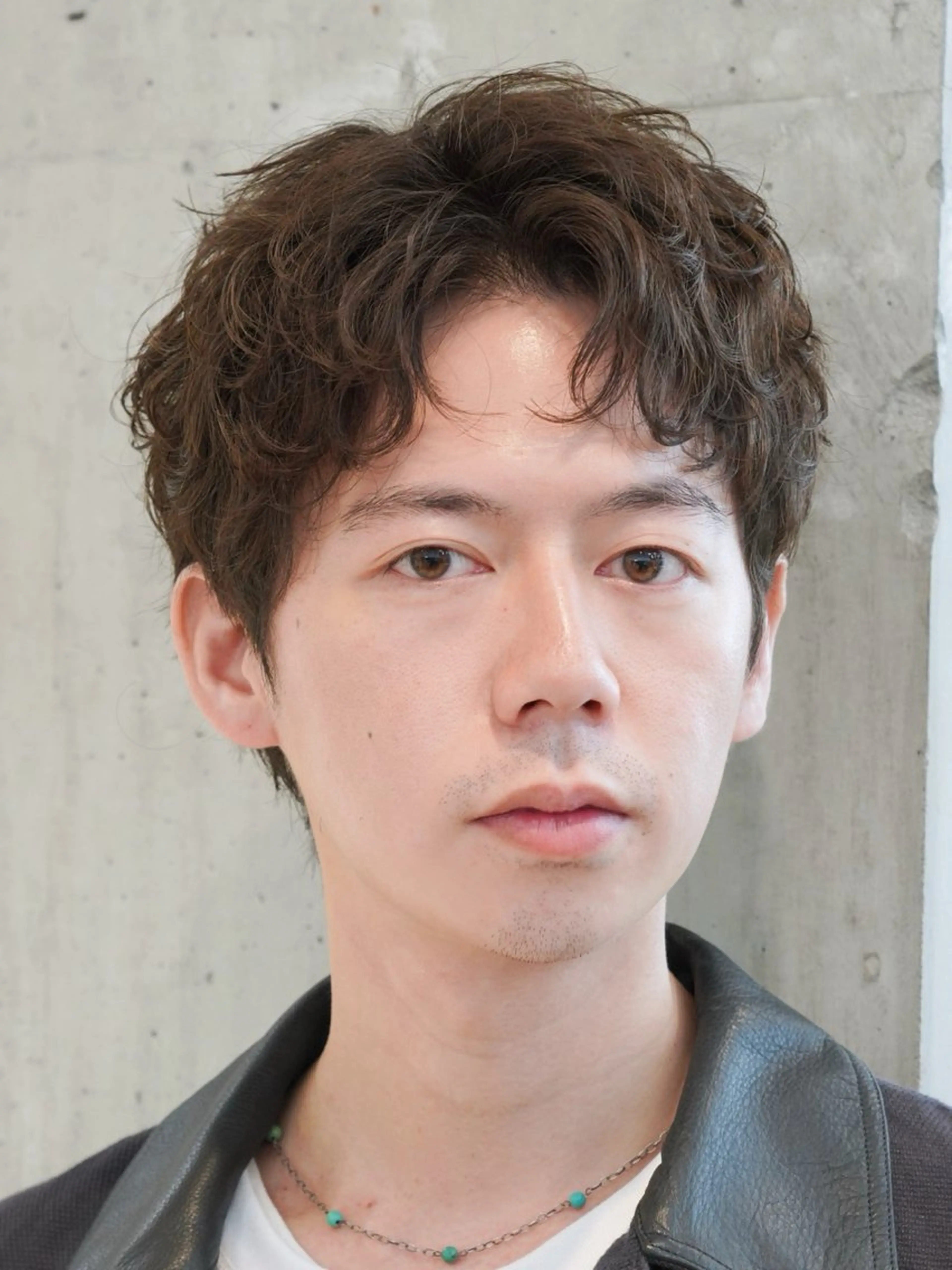 パーマ メンズ アップバング メンズショート スパイキーショート カット パーマ 原宿 無料カット fifth イノウエのヘアスタイル