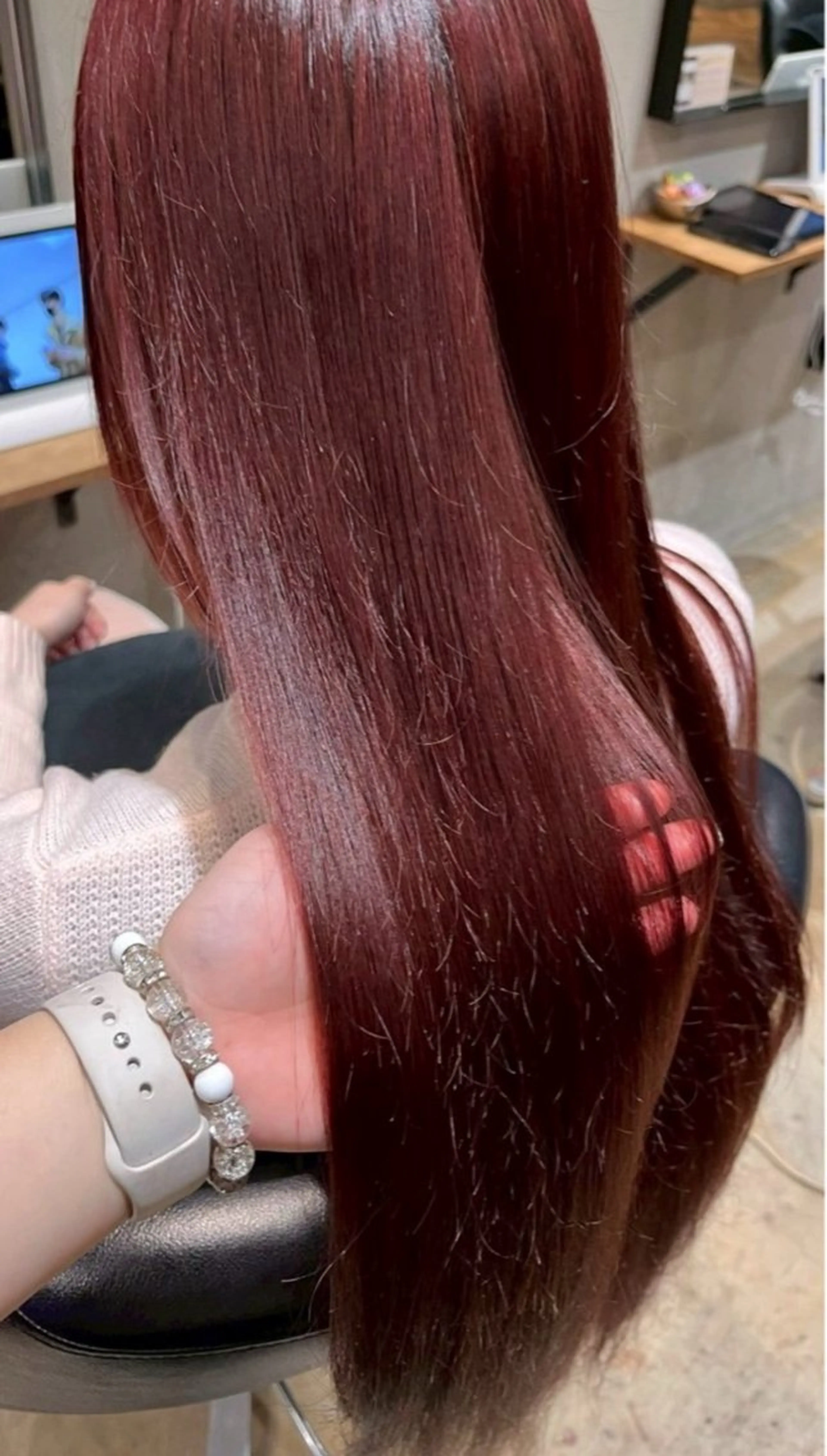 カラー 紅/博多ブリーチ/ ハイトーン/透明感のヘアスタイル