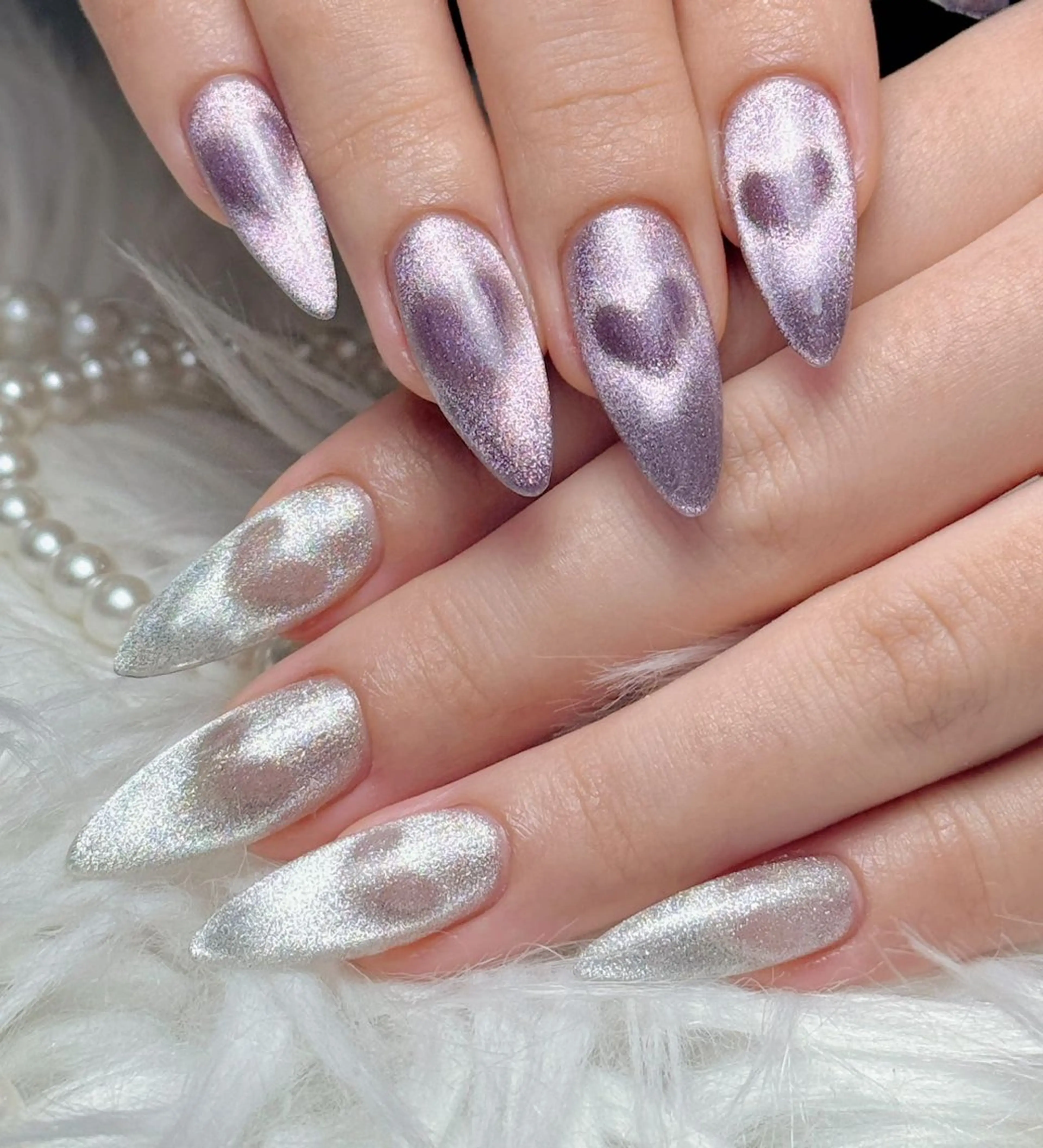 ネイル 長さ出し フレンチネイル ジェルネイル ガラスフレンチ 韓国ネイル ハンドネイル ハンドケア For U nail スカルプ専門店のネイルデザイン