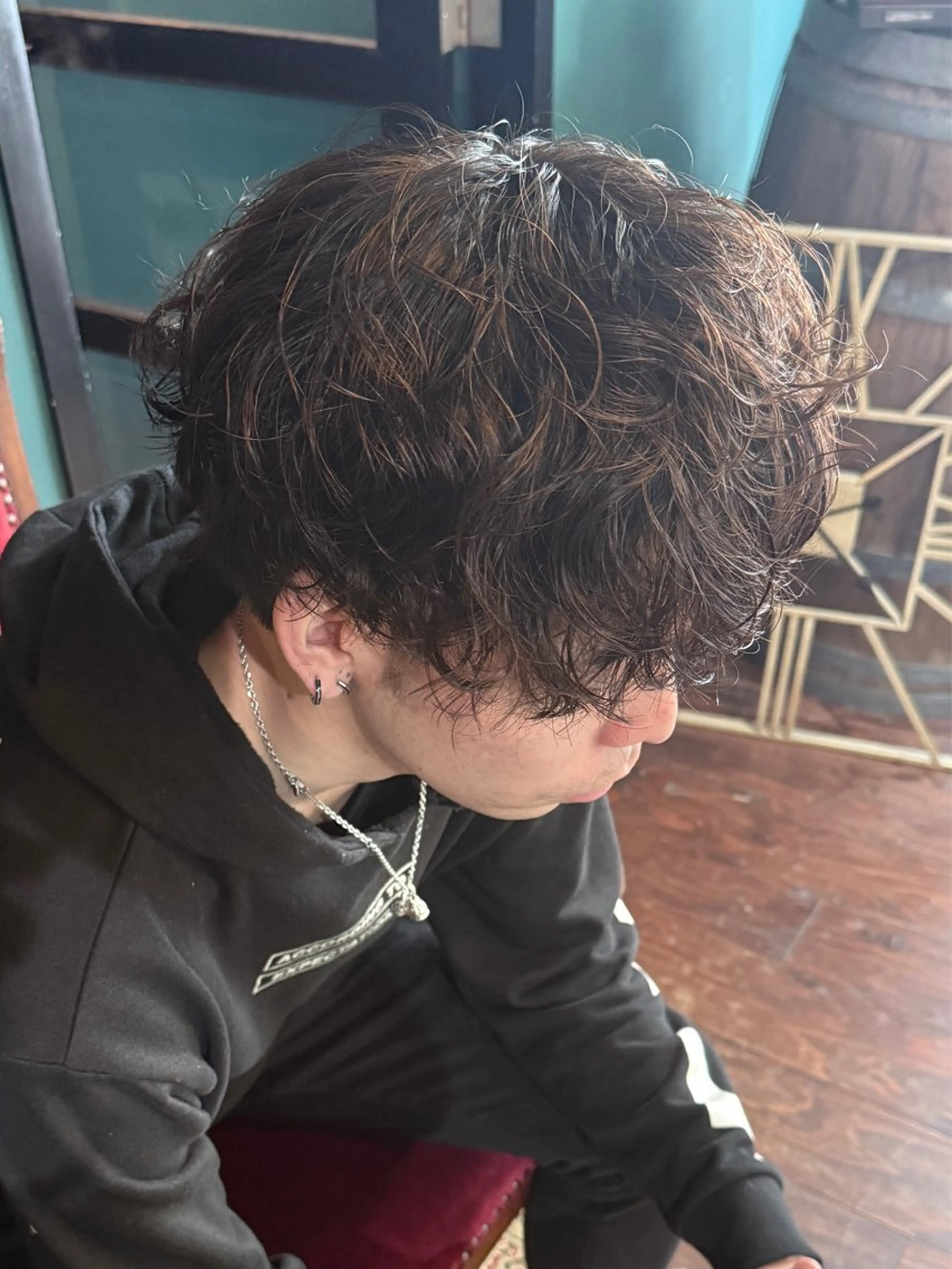 ショート パーマ メンズ 仲村 真里奈のヘアスタイル