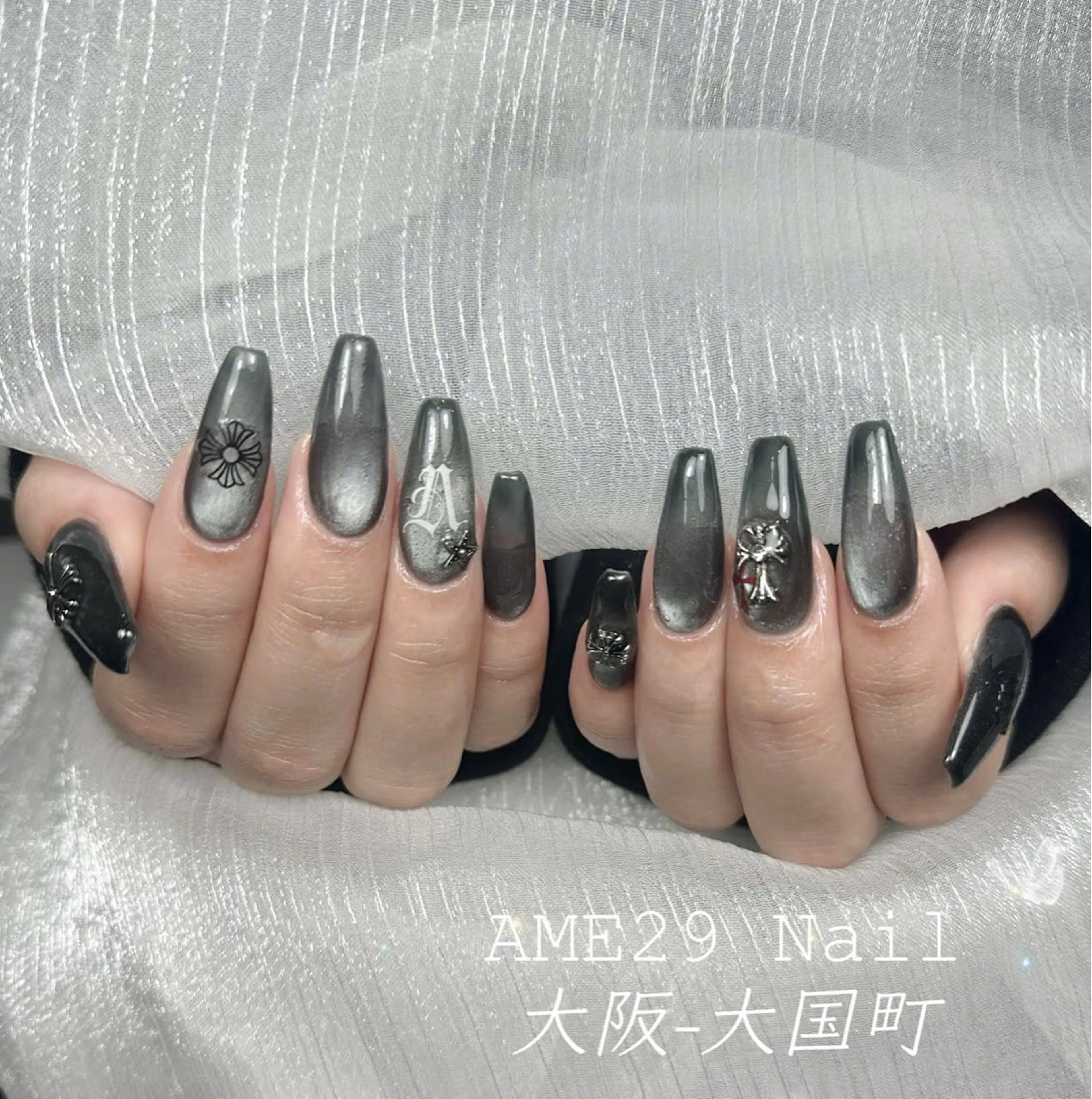 ロング AME29 Nail ネイルサロンのネイルデザイン