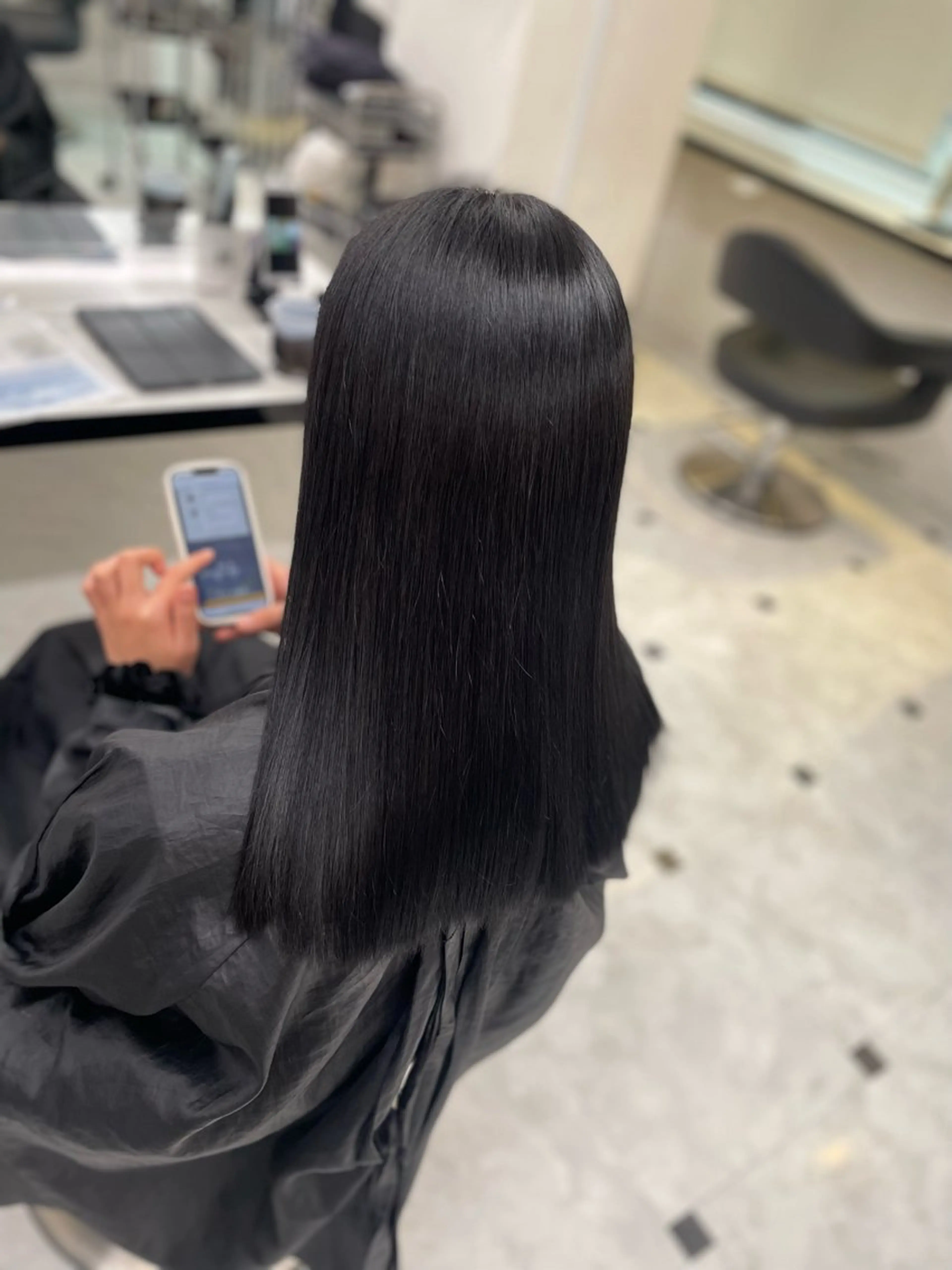 セミロング カット ヘアカラー ヘッドスパ ヘアセット うる艶トレンドヘア 🕊️上野BABYのヘアスタイル