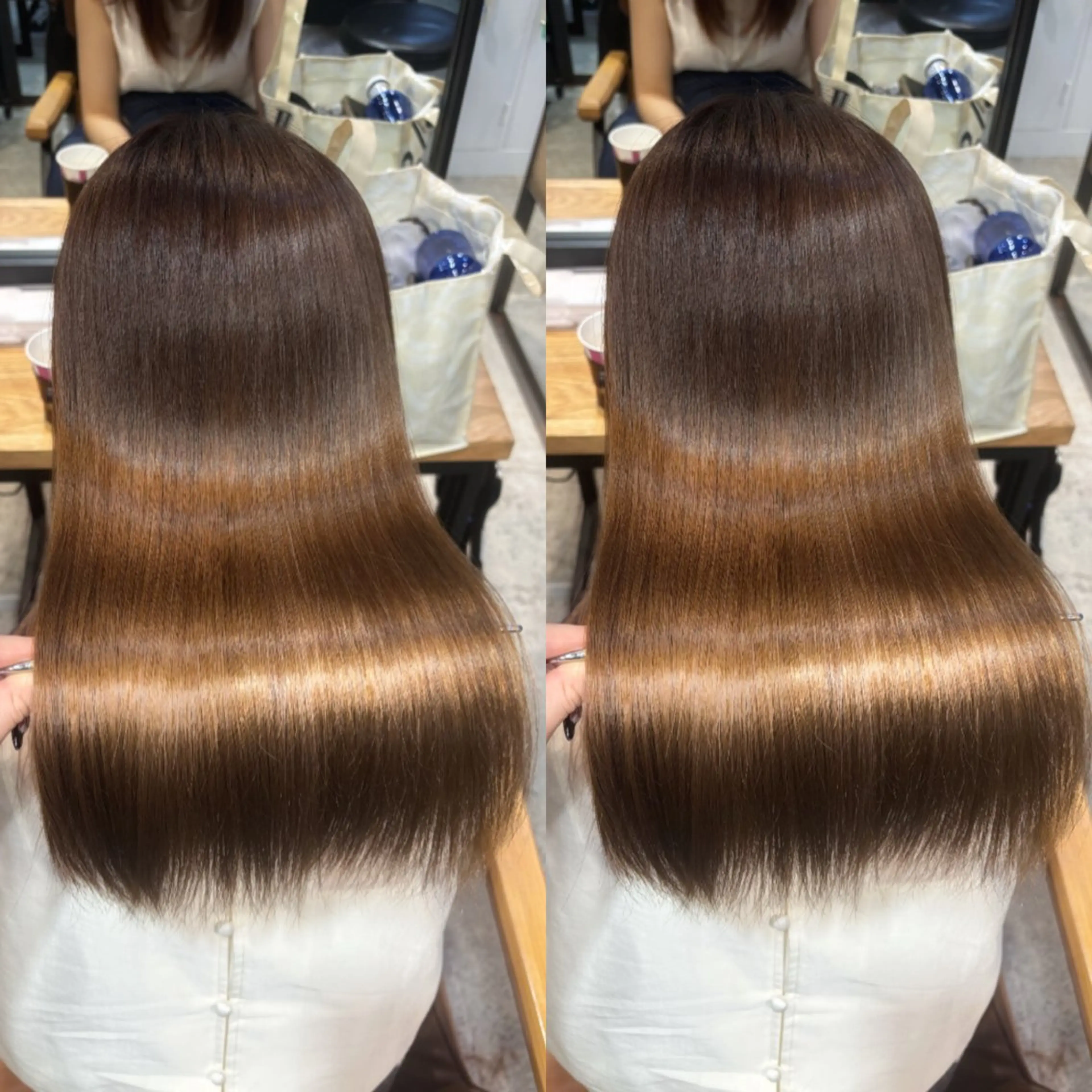 セミロング カラー 新宿/髪質改善/ 縮毛矯正/松永ゆいのヘアスタイル