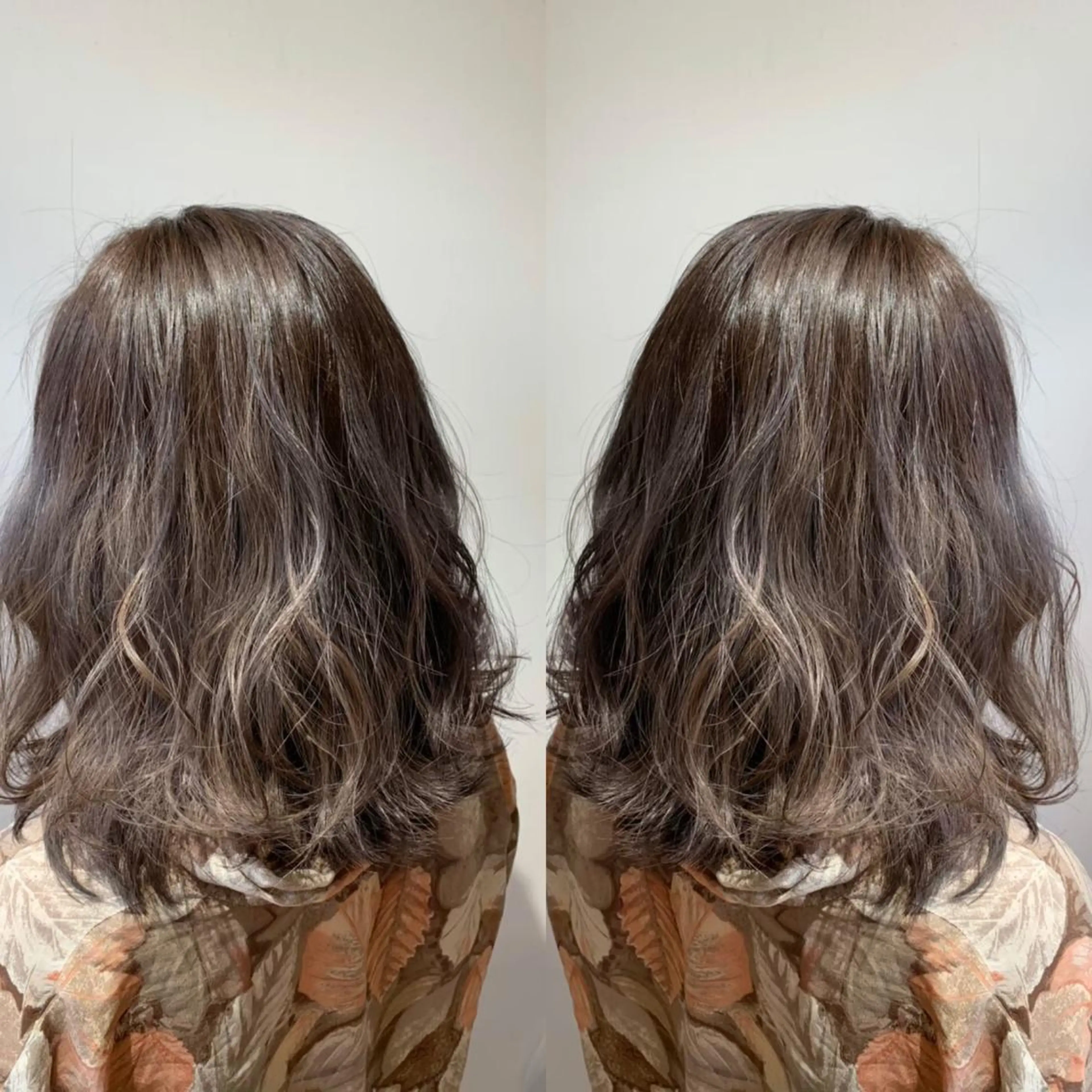 ミディアム カラー グレージュ 韓国🇰🇷 ✂︎hair 内田愛のヘアスタイル