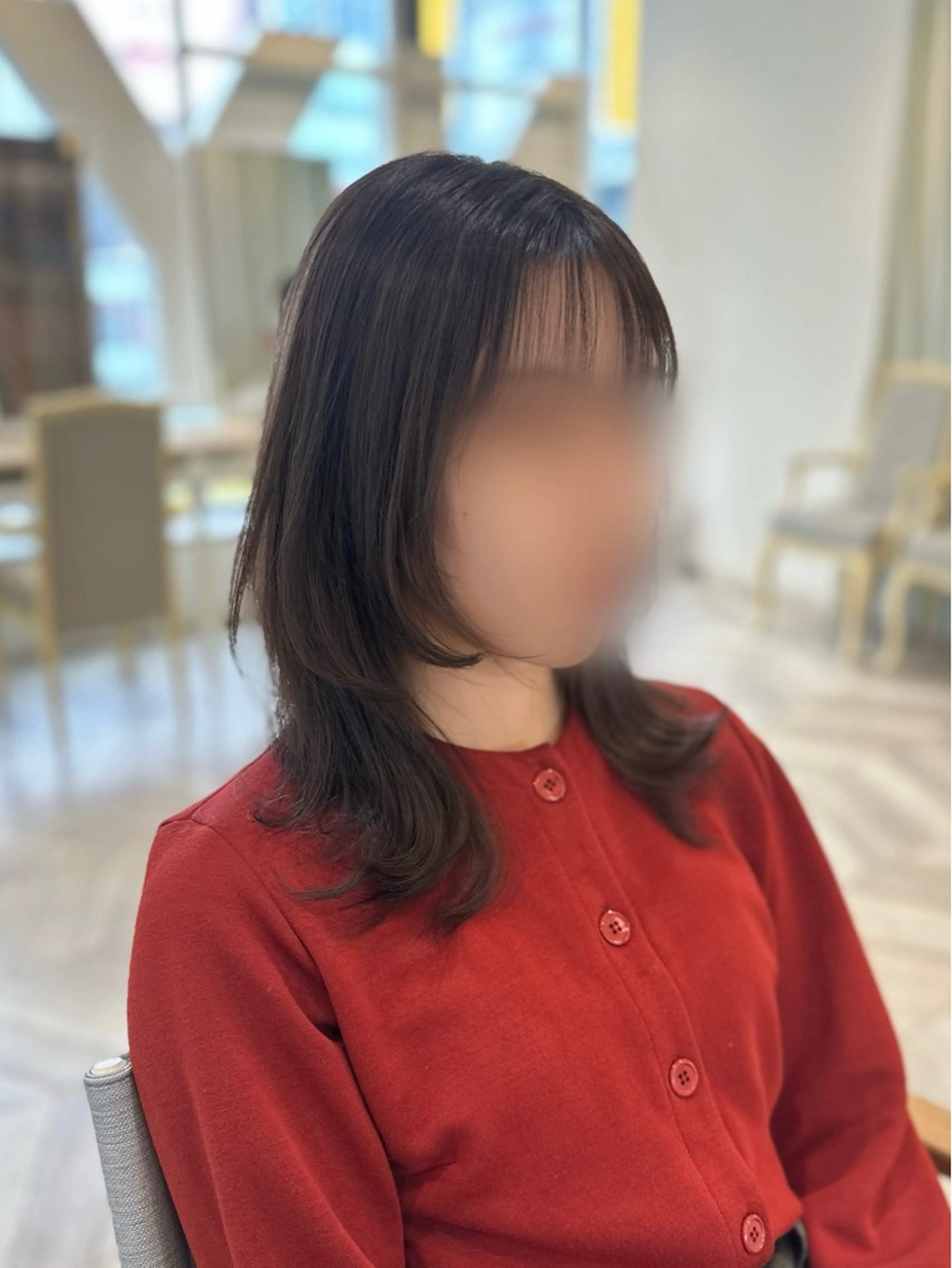 ミディアム ハッシュカット 韓国ヘア 🇰🇷 RUKA 🩵🤍のヘアスタイル