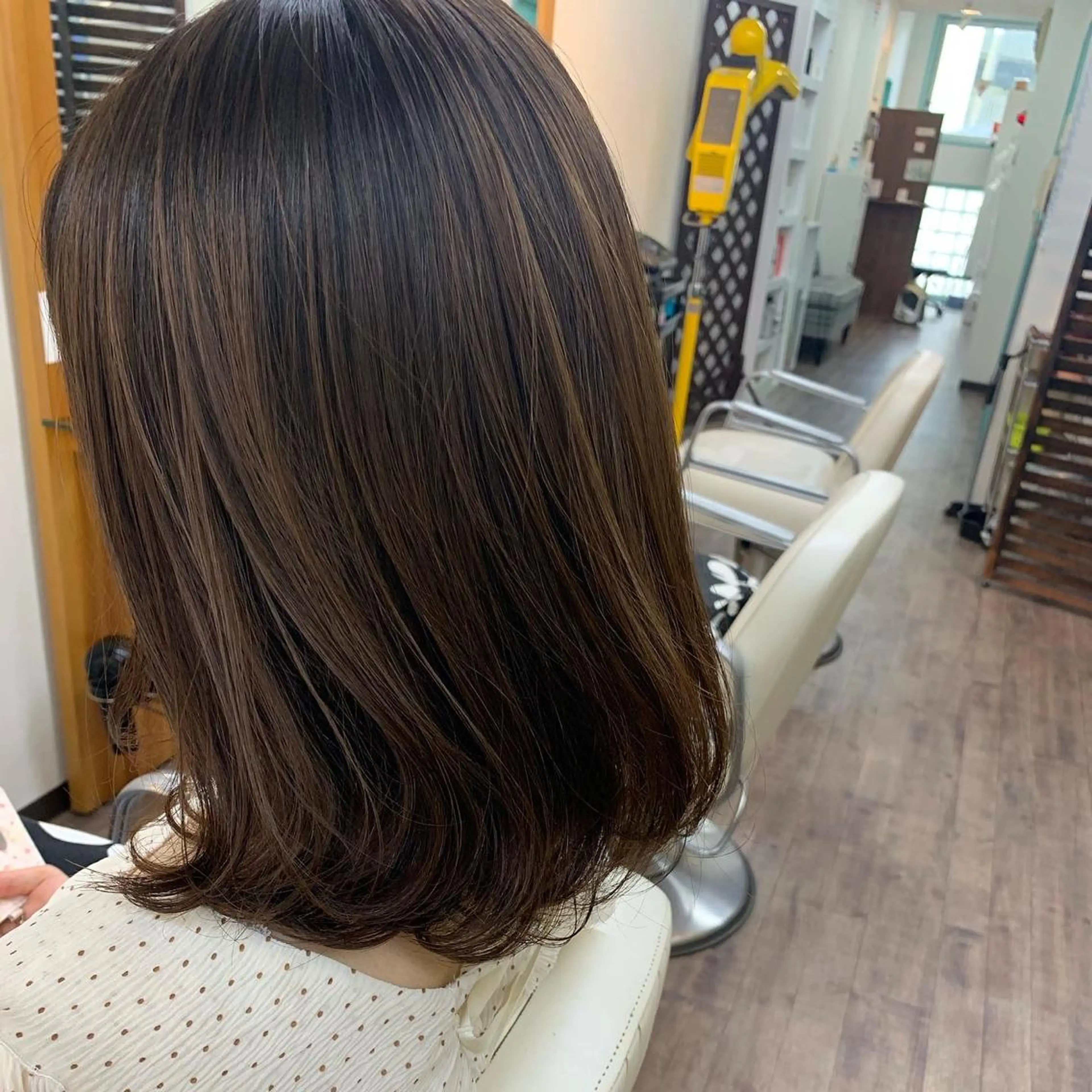 ミディアム 縮毛矯正 hama yukiのヘアスタイル