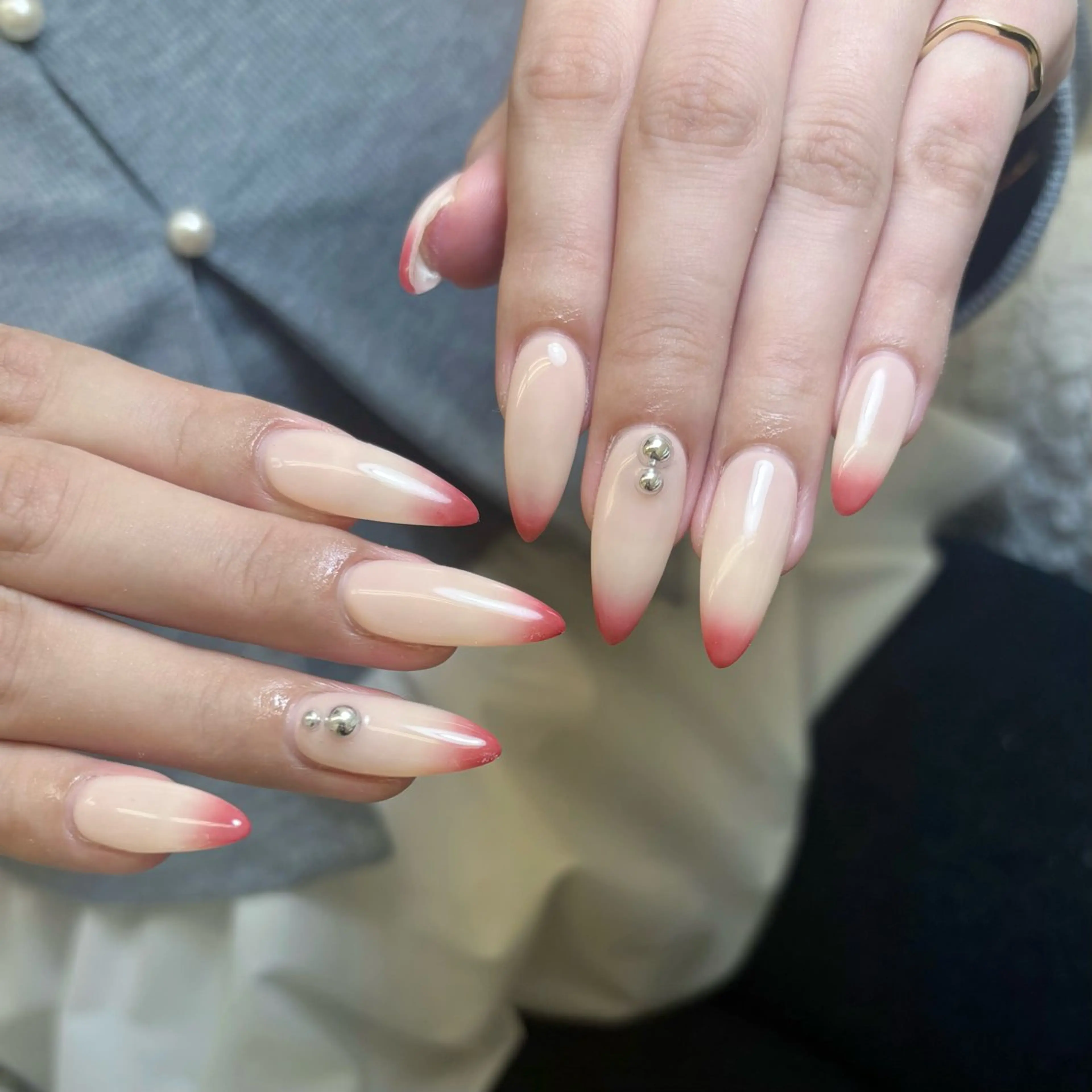 ネイル フットネイル フレンチネイル ジェルネイル ガーリー グラデーション ハンドネイル D.d Nail Moeのネイルデザイン