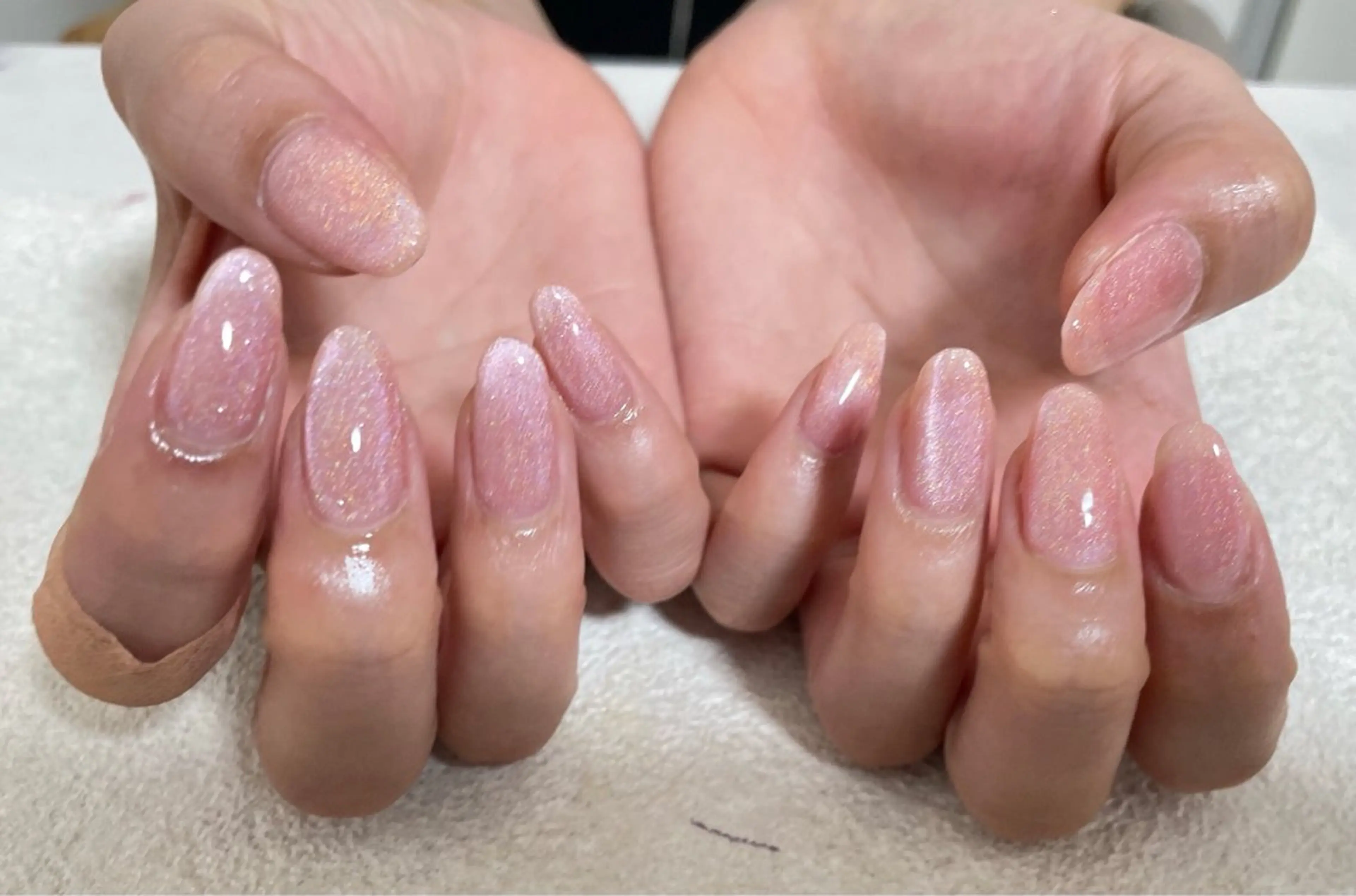 ネイル オーロラネイル フットネイル フレンチネイル ジェルネイル 韓国ネイル mogunail &blowのネイルデザイン