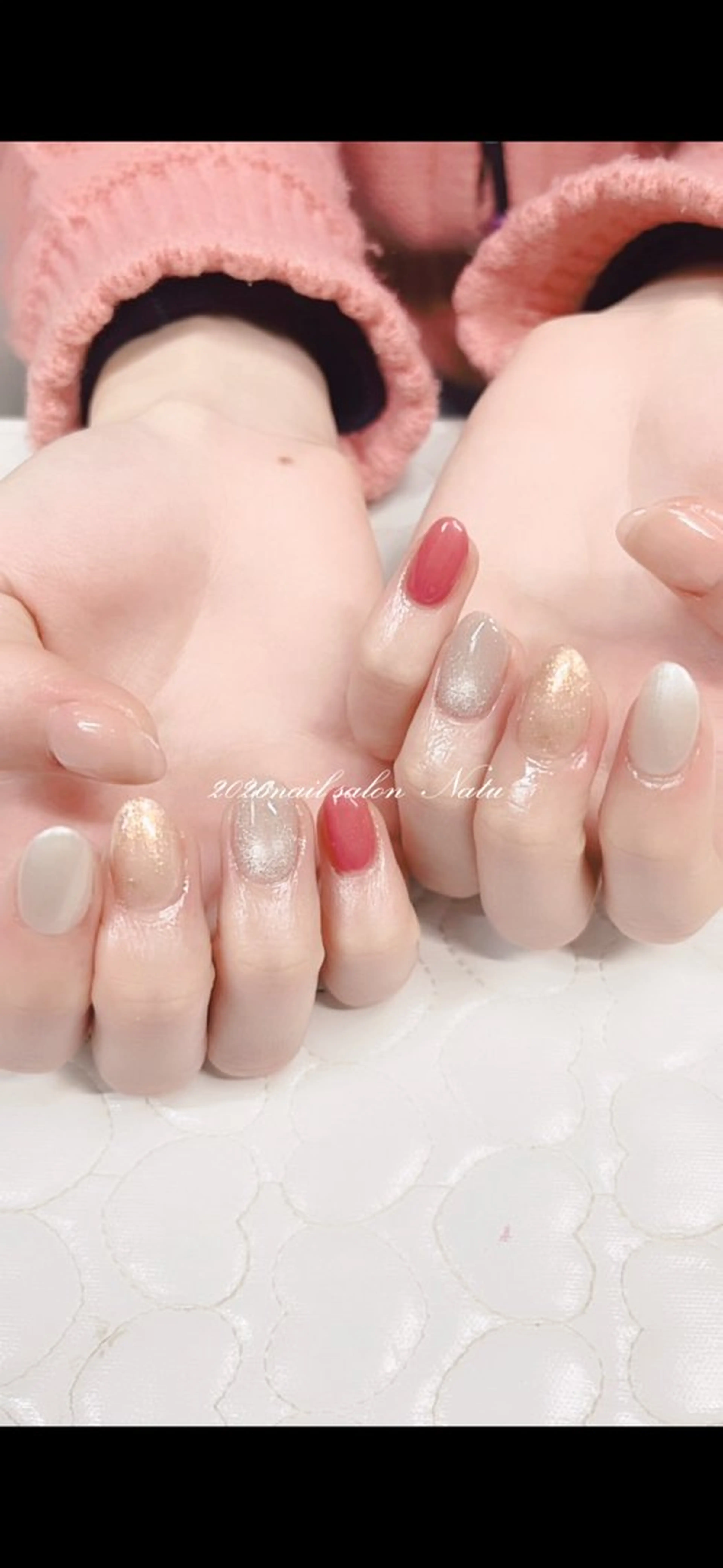 ネイル 長さ出し ショートネイル nailsalon　 Natuのネイルデザイン