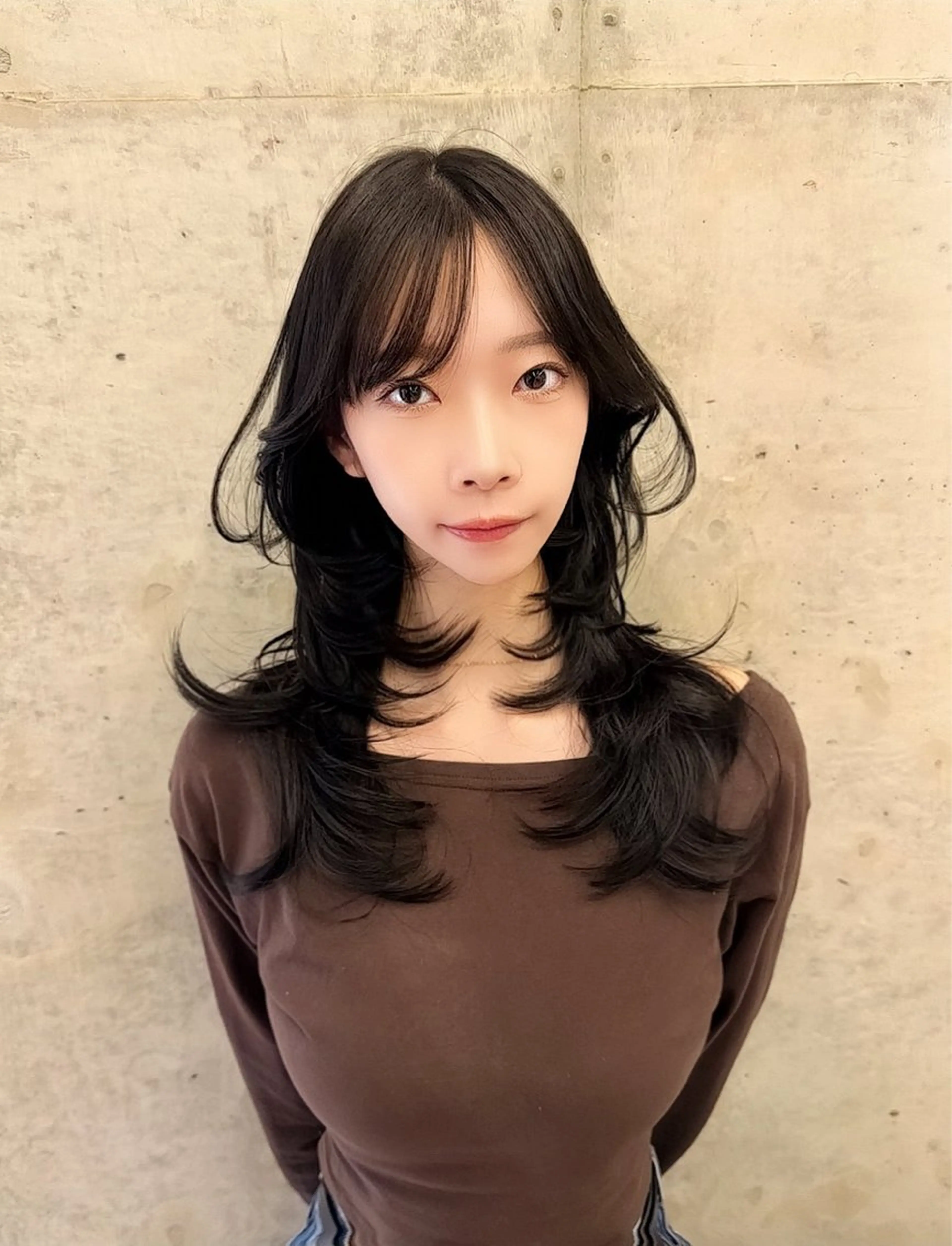 ロング 海外ヘア/美髪矯正 海外レイヤー/ヒラキのヘアスタイル