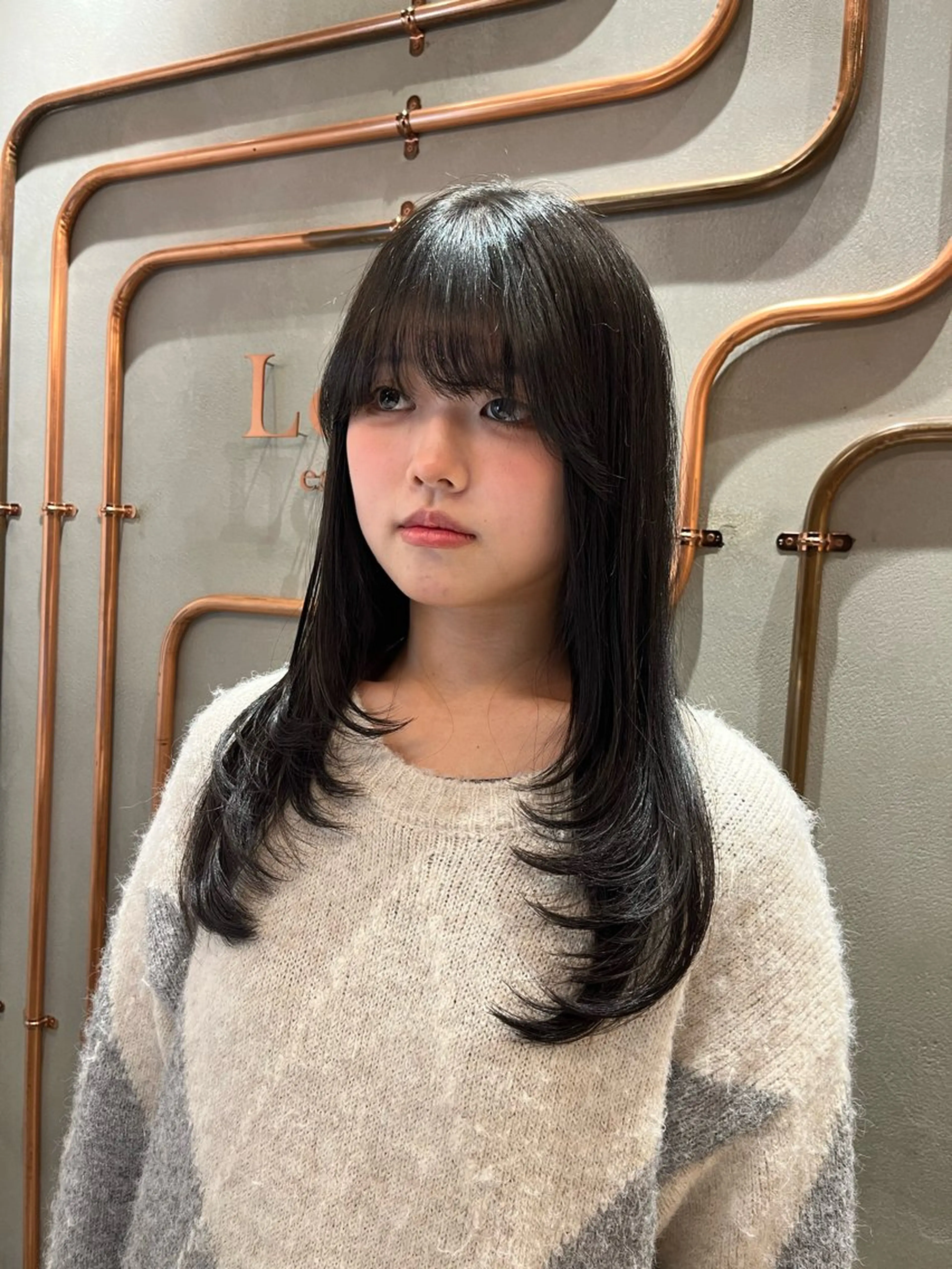 ミディアム 小久保美空/縮毛矯正 ミディアム/レイヤーのヘアスタイル