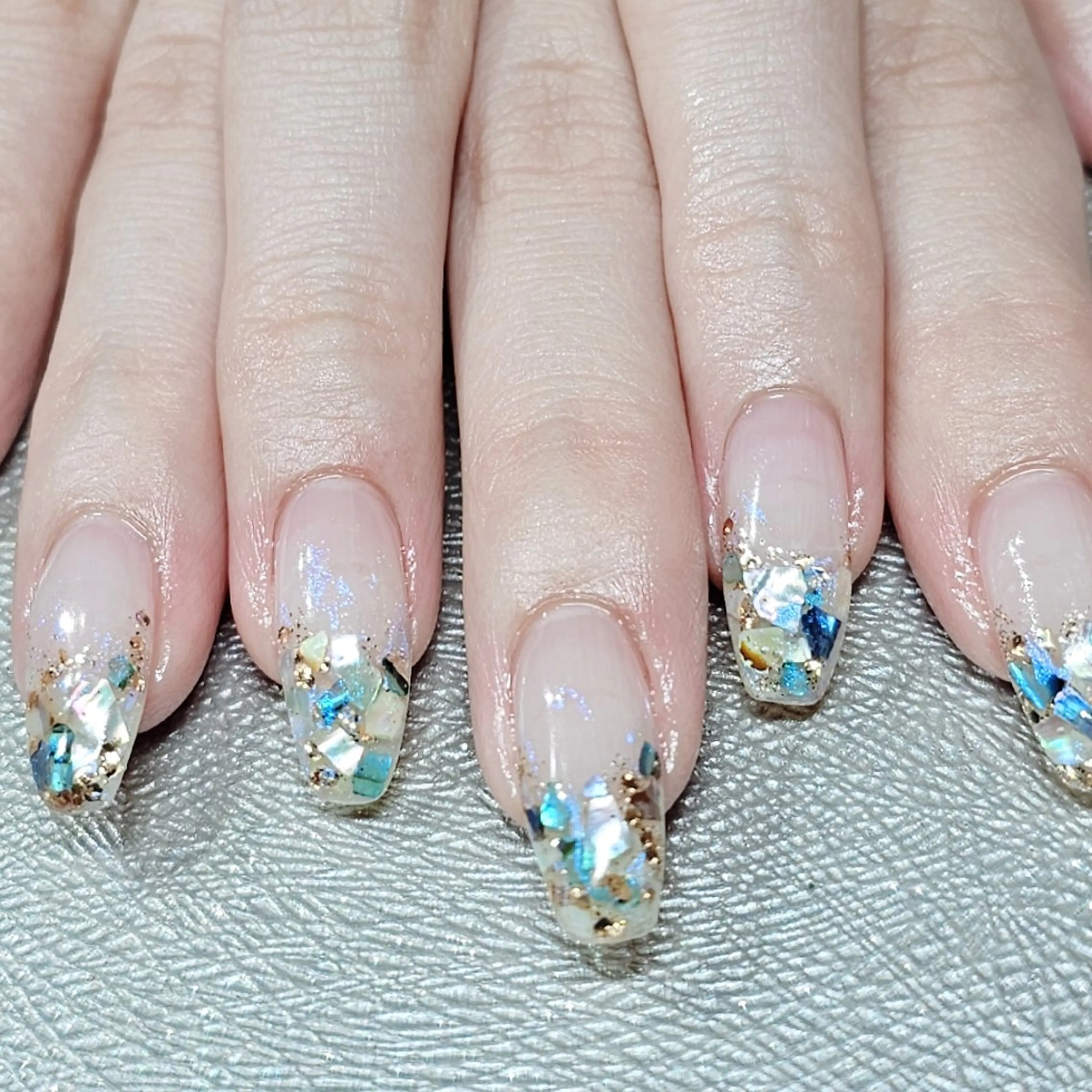 ネイル フレンチネイル ガラスフレンチ ハンドネイル salon de Princess所属・salon de  Princessのネイルデザイン