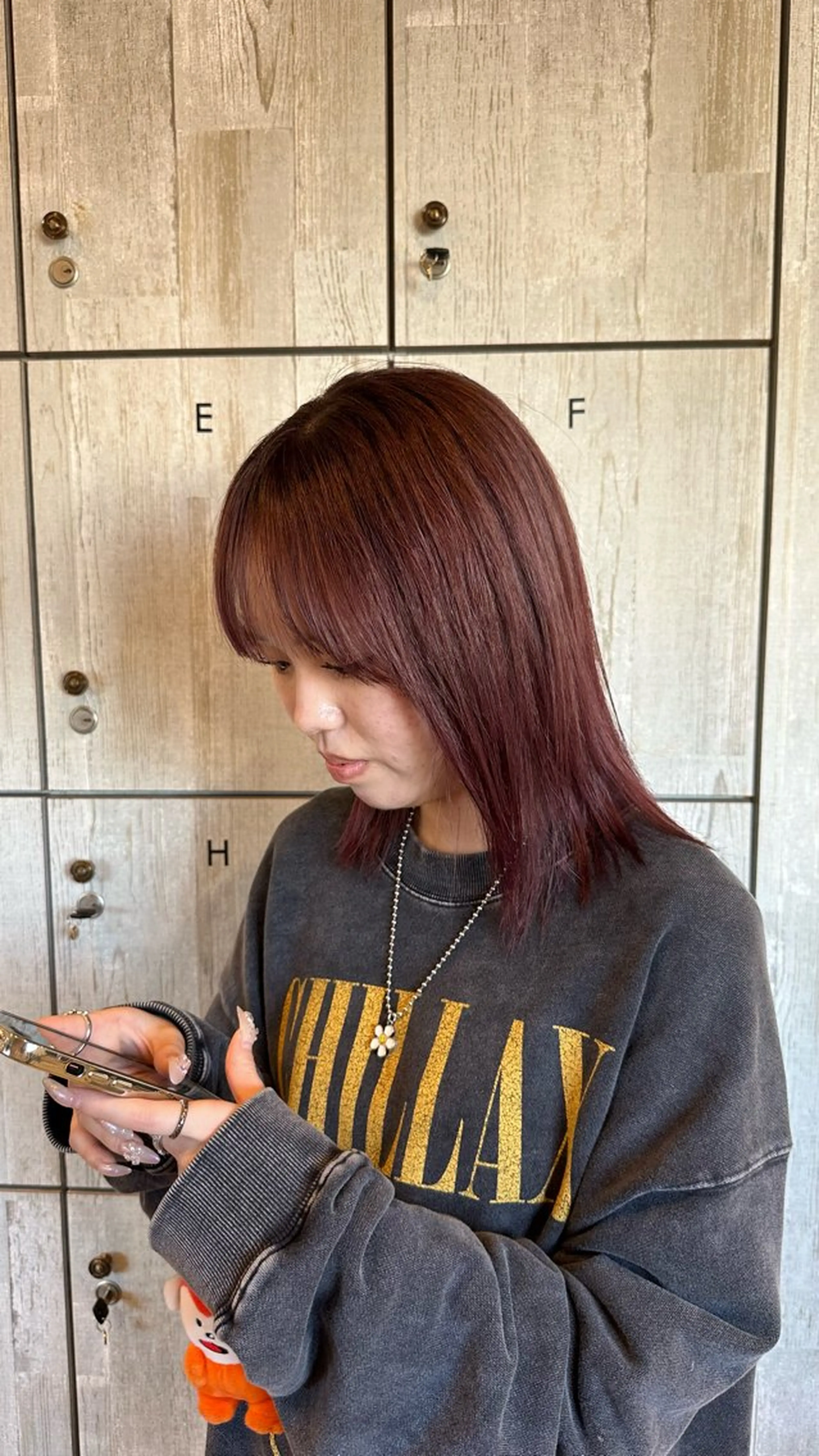 ミディアム カラー カシス ラベンダーカラー 柔らかいcolor ￤韓国￤🩰マユ🩰のヘアスタイル