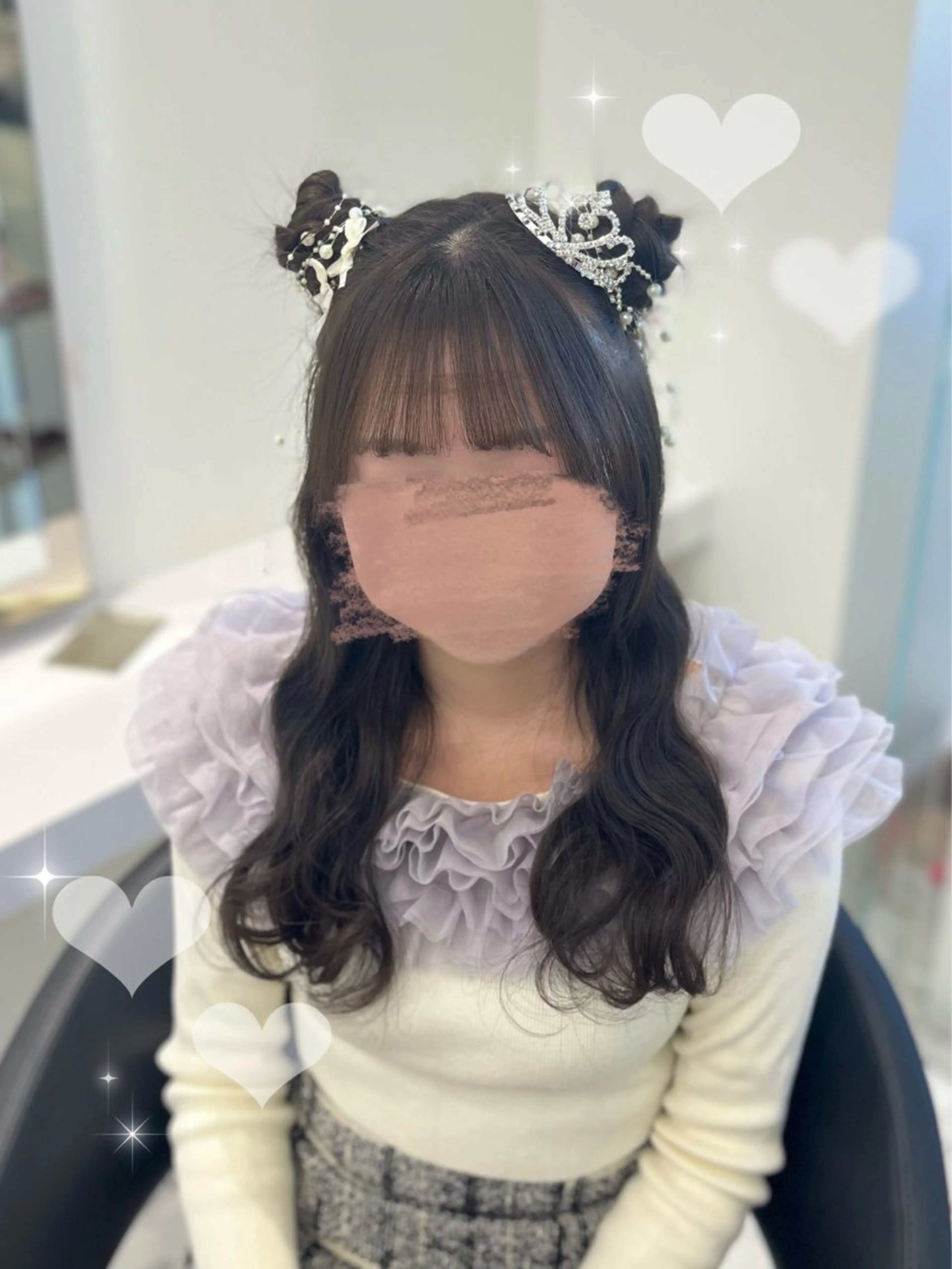 ヘアアレンジ ヘアセット ハイトーンカラー💞 くるみ🎀のヘアスタイル