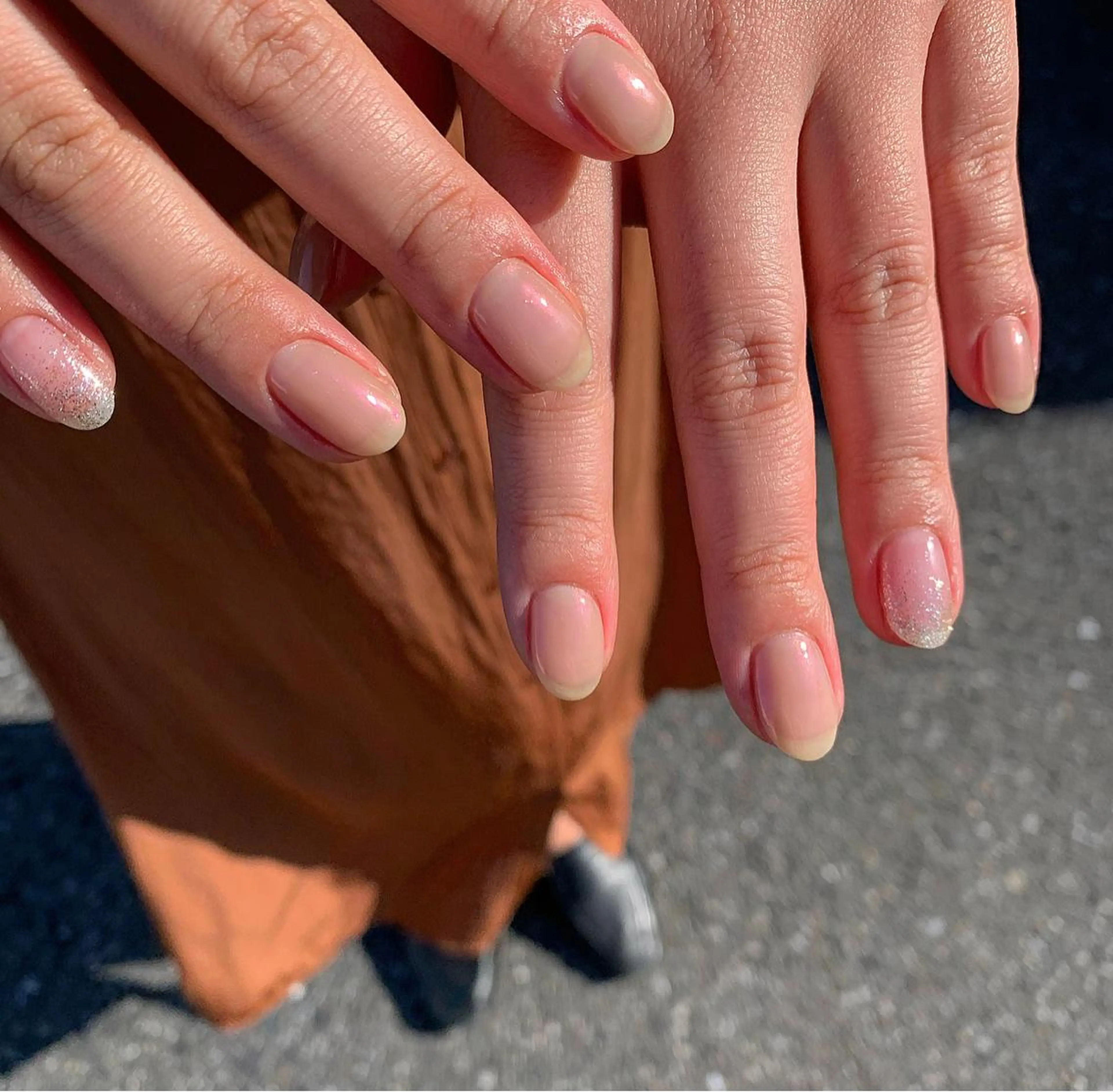 ネイル オーロラネイル ピンク 佐藤 穂乃香のネイルデザイン