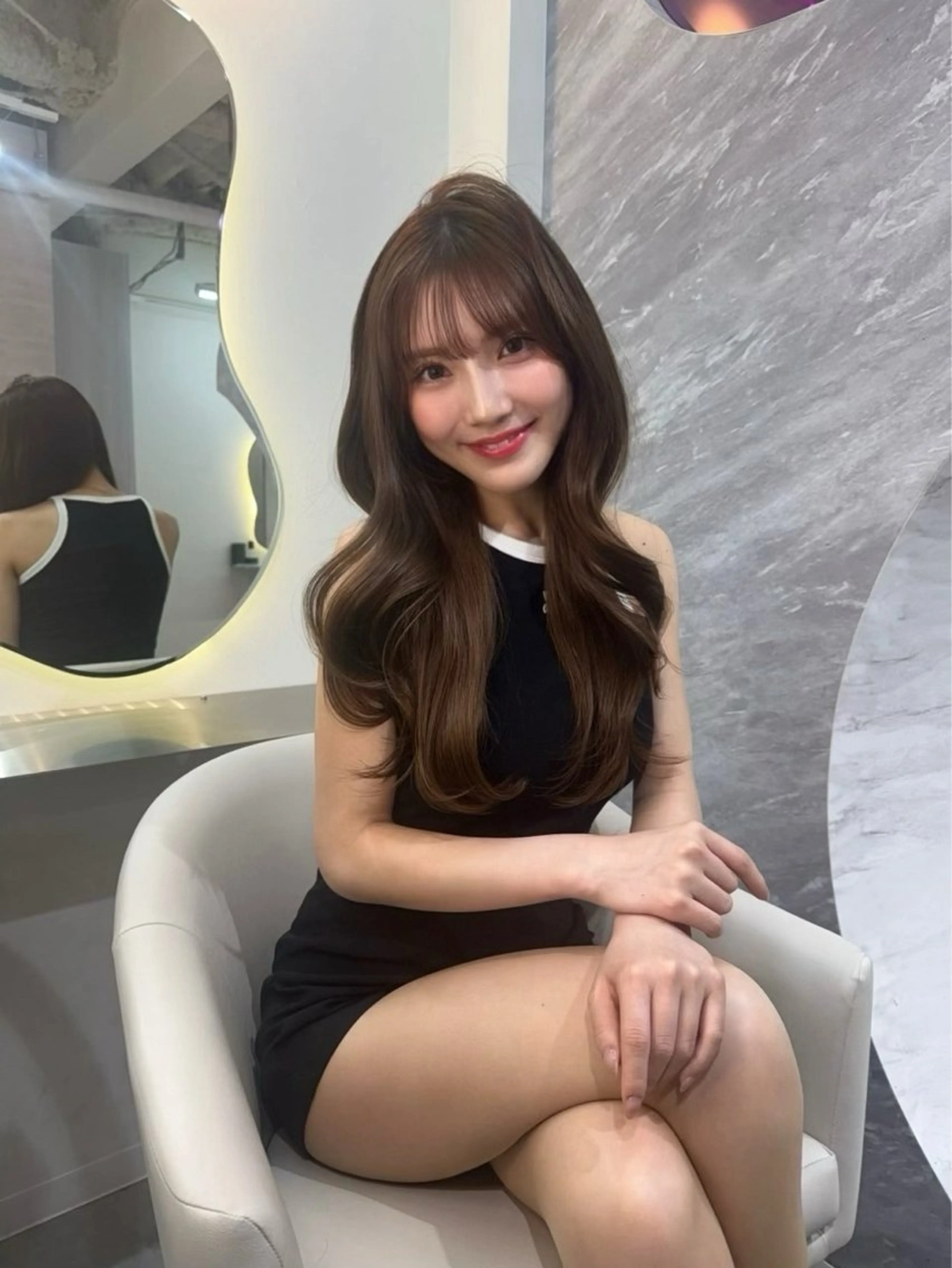 ロング カラー カット ヘアカラー 【メンズ特化】池袋 韓国スタイル飯塚のヘアスタイル