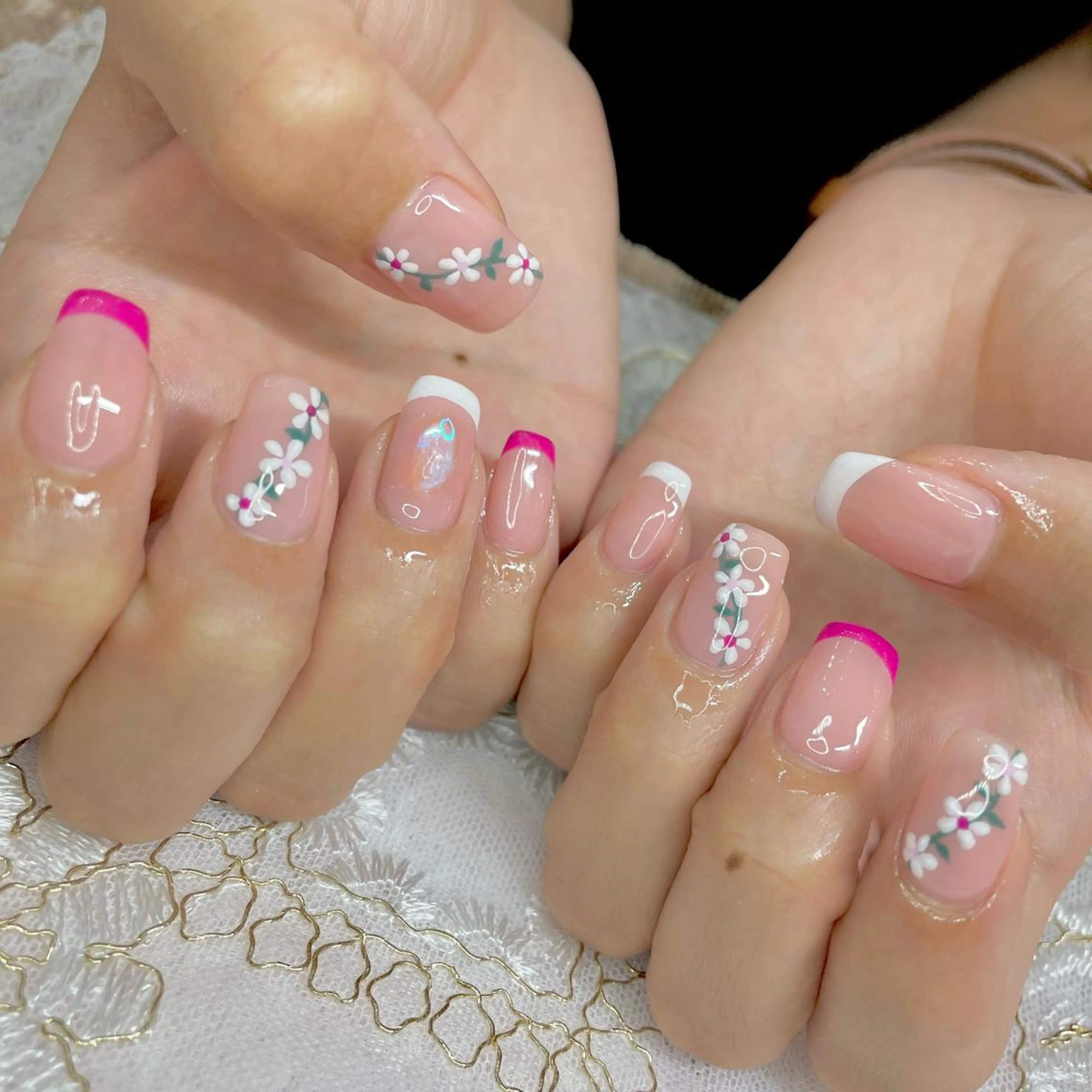 ネイル アートネイル オーロラネイル ジェルネイル 持ち込み ニュアンスネイル J terrace Nailのネイルデザイン