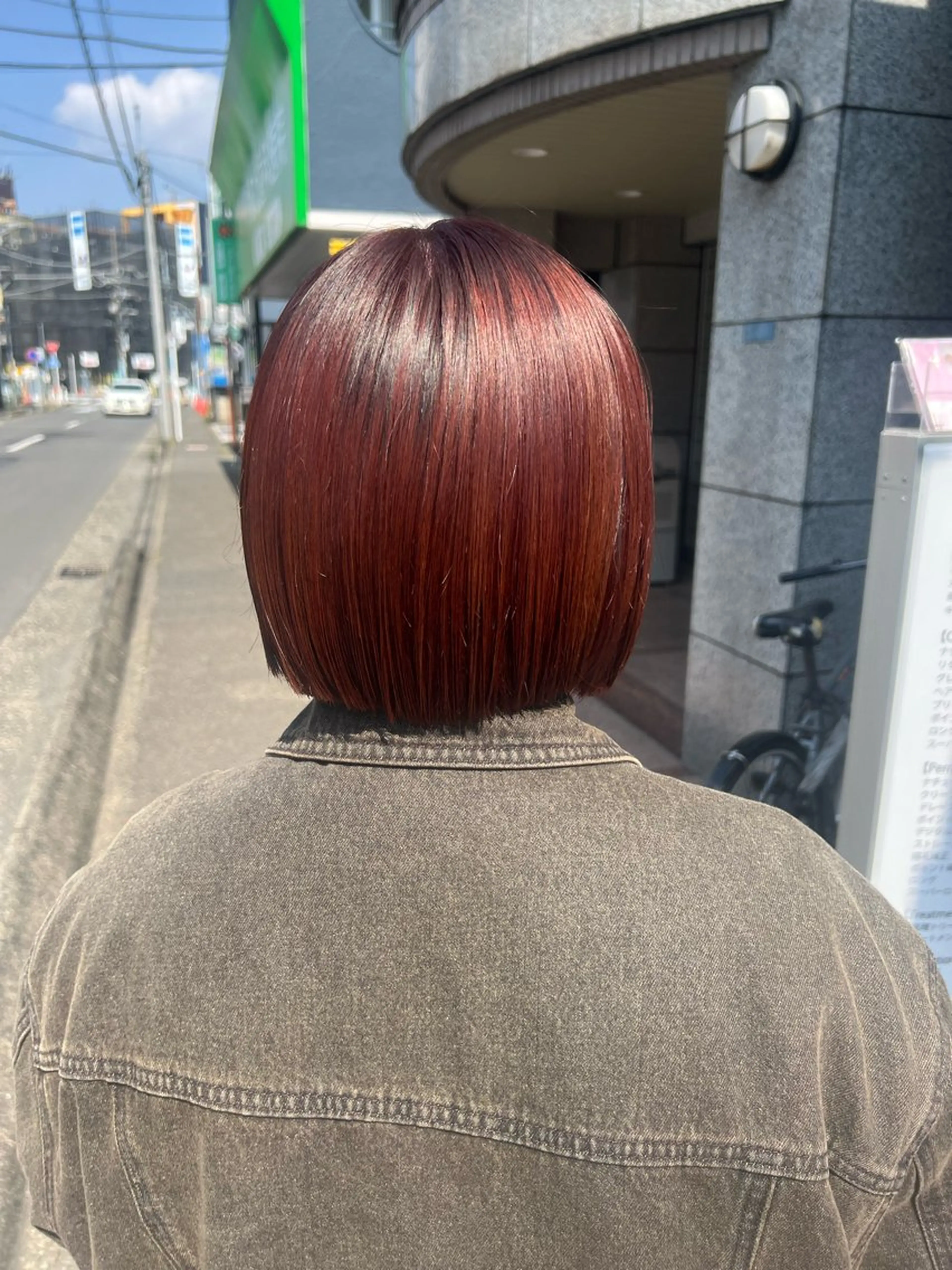 ショート カラー レッドカラー カット ヘアカラー トリートメント ボブ/透明感カラー /さちかのヘアスタイル
