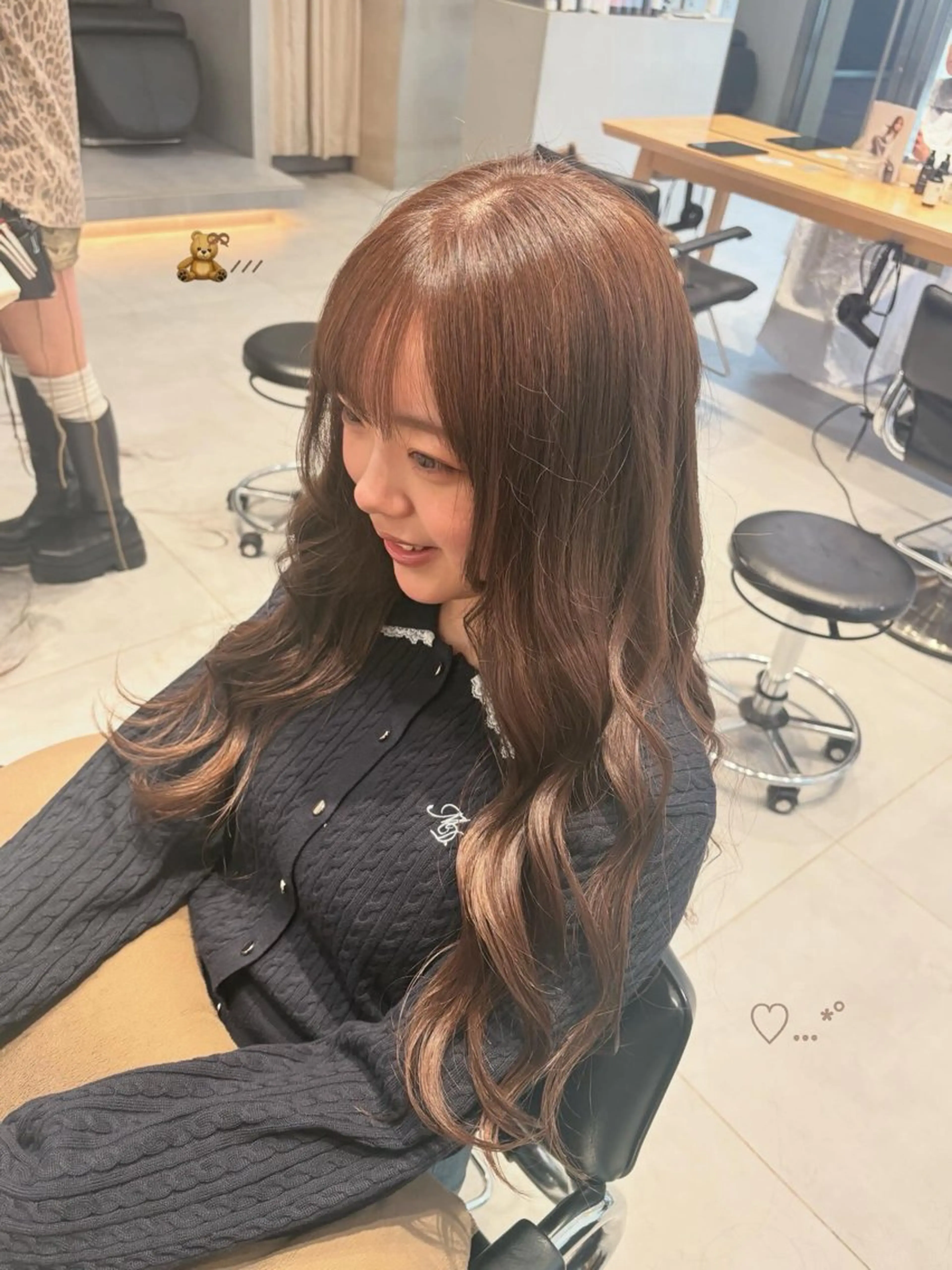 ロング ヘアカラー トリートメント 🌷花音🌷メンズ /艶カラー/Wカラーのヘアスタイル