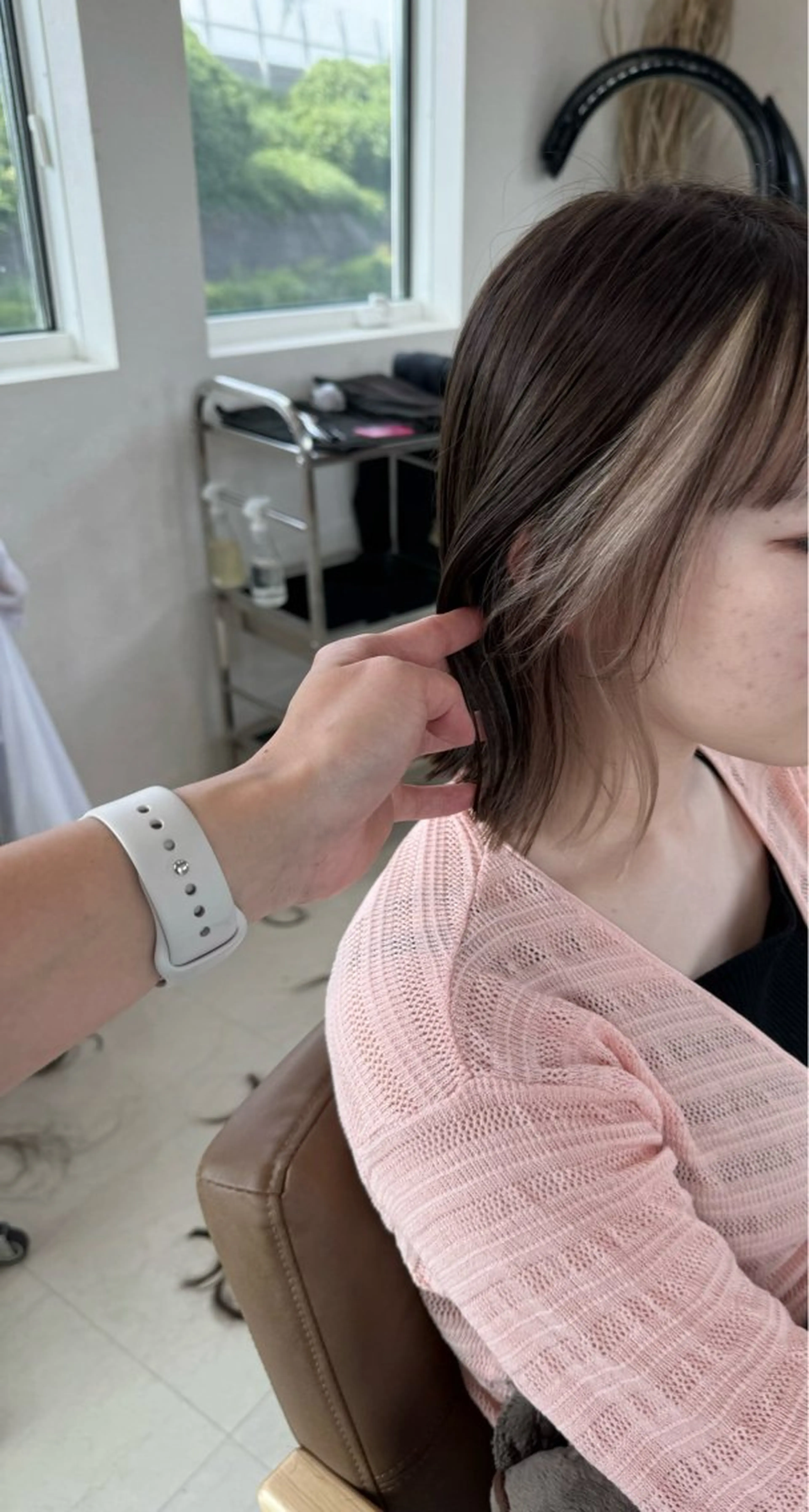 ミディアム ヘアカラー 鈴木 妃帆未のヘアスタイル