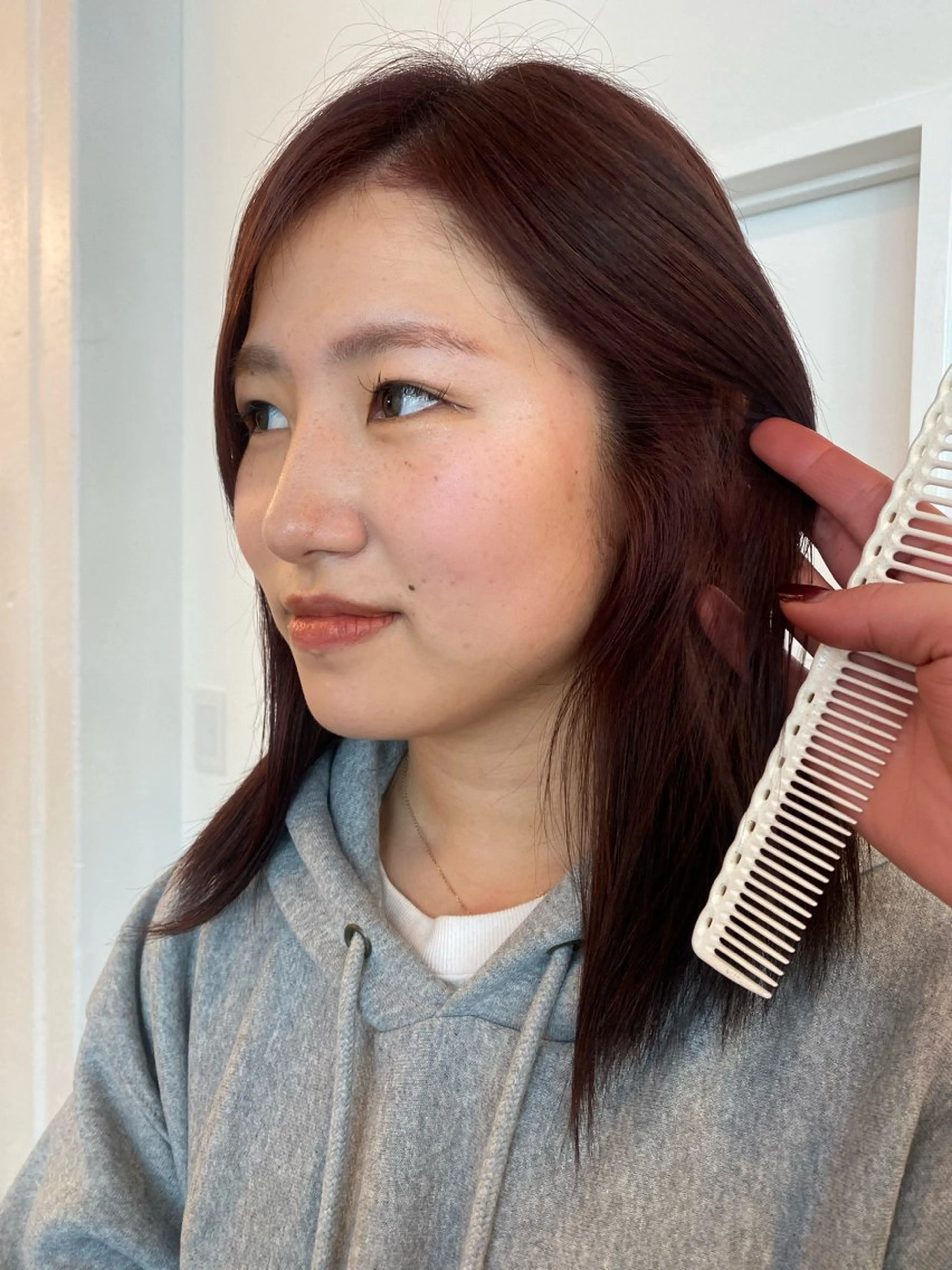 ミディアム カラー hair design chouchou所属・ichika/福岡 /透明感カラー🤎のヘアスタイル