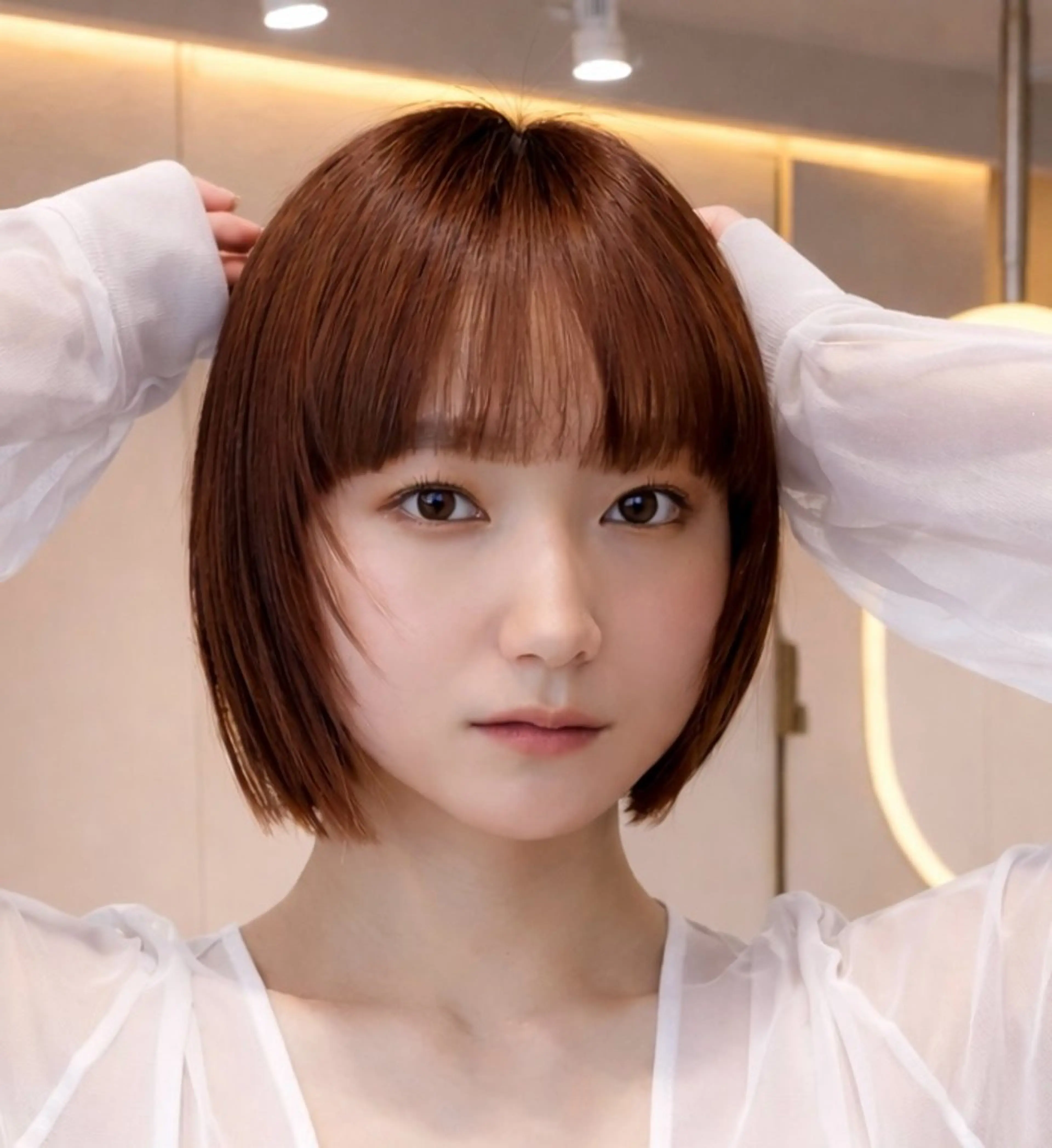 ミディアム 似合わせno.1💎 韓国ヘア特化まなかのヘアスタイル