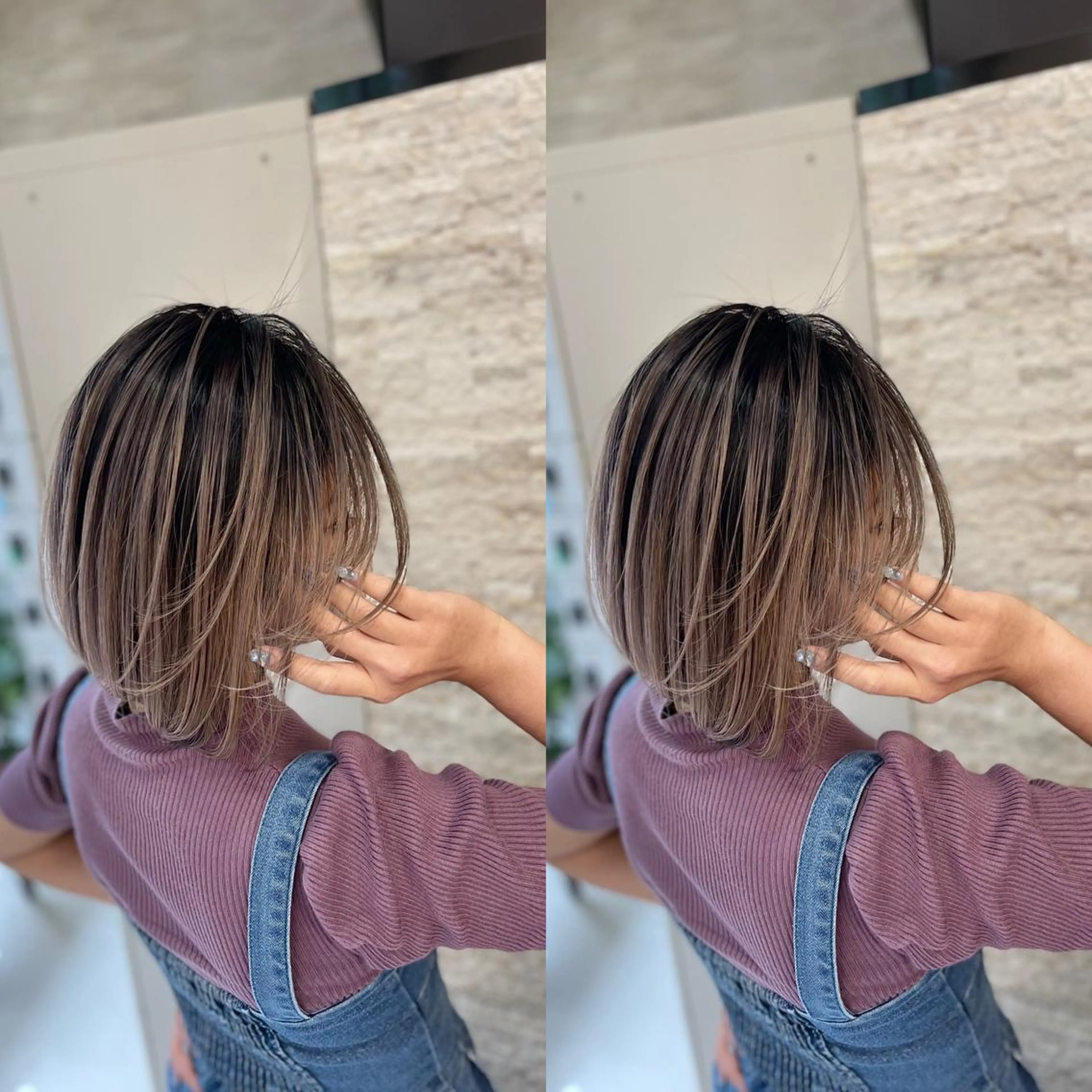 ミディアム カット ヘアカラー Y Uのヘアスタイル