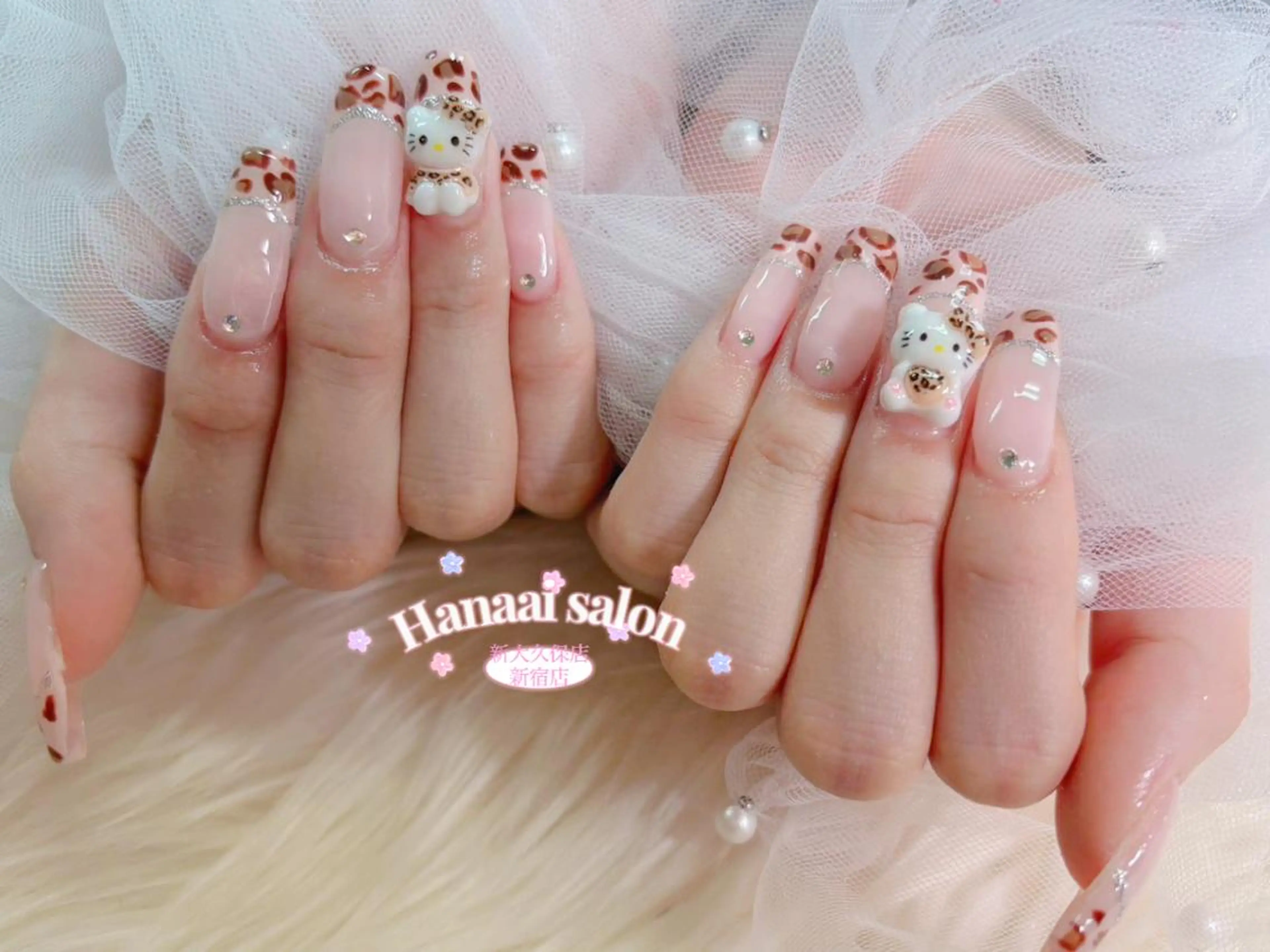 ネイル チークネイル ジェルネイル 韓国ネイル 持ち込み パラジェル ハンドネイル Hanaai Salon新大久保店のネイルデザイン