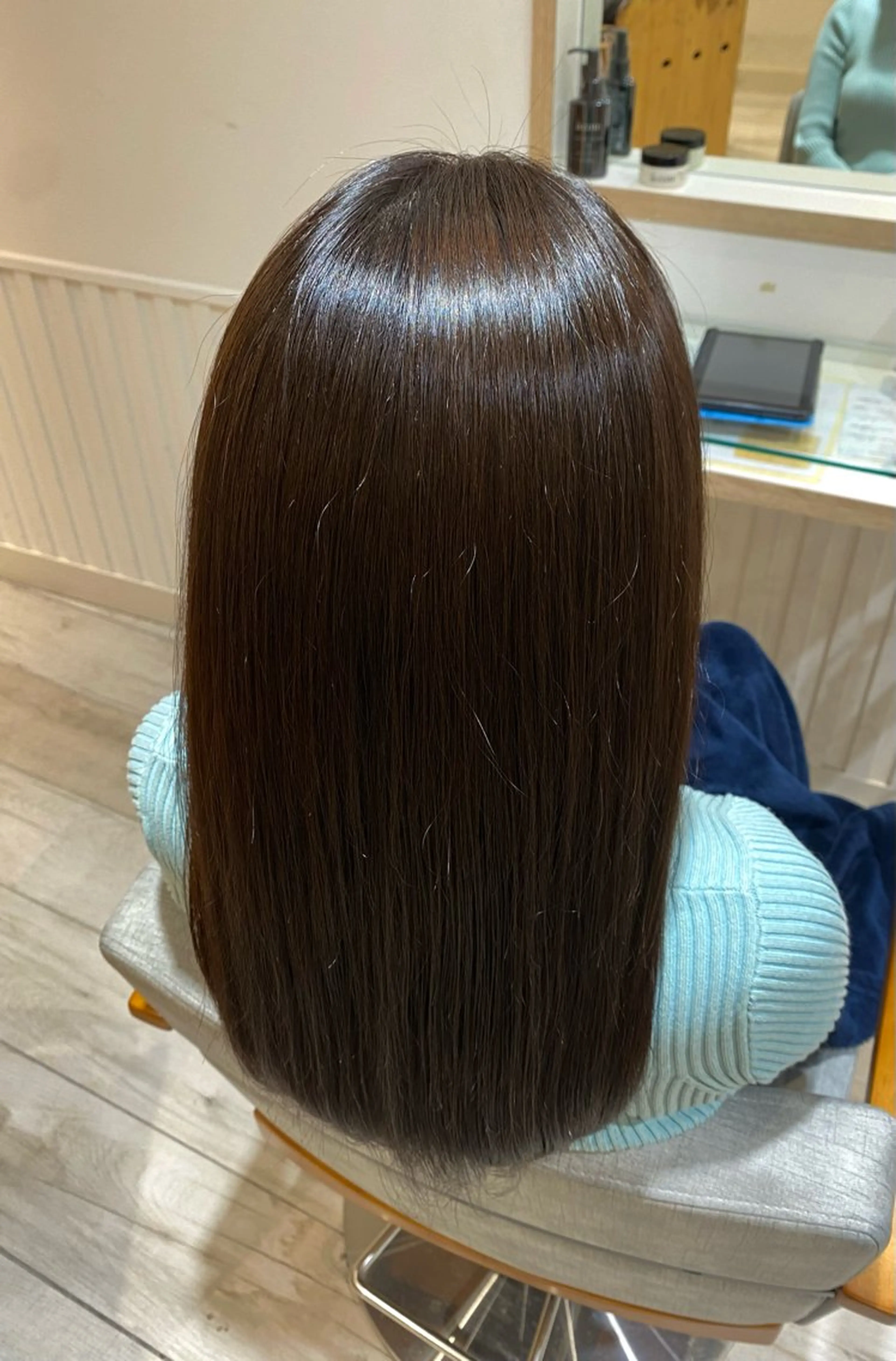 セミロング カラー ブラウンカラー 透明感カラー メンズカット募集中 🌷🫧森山彩音のヘアスタイル