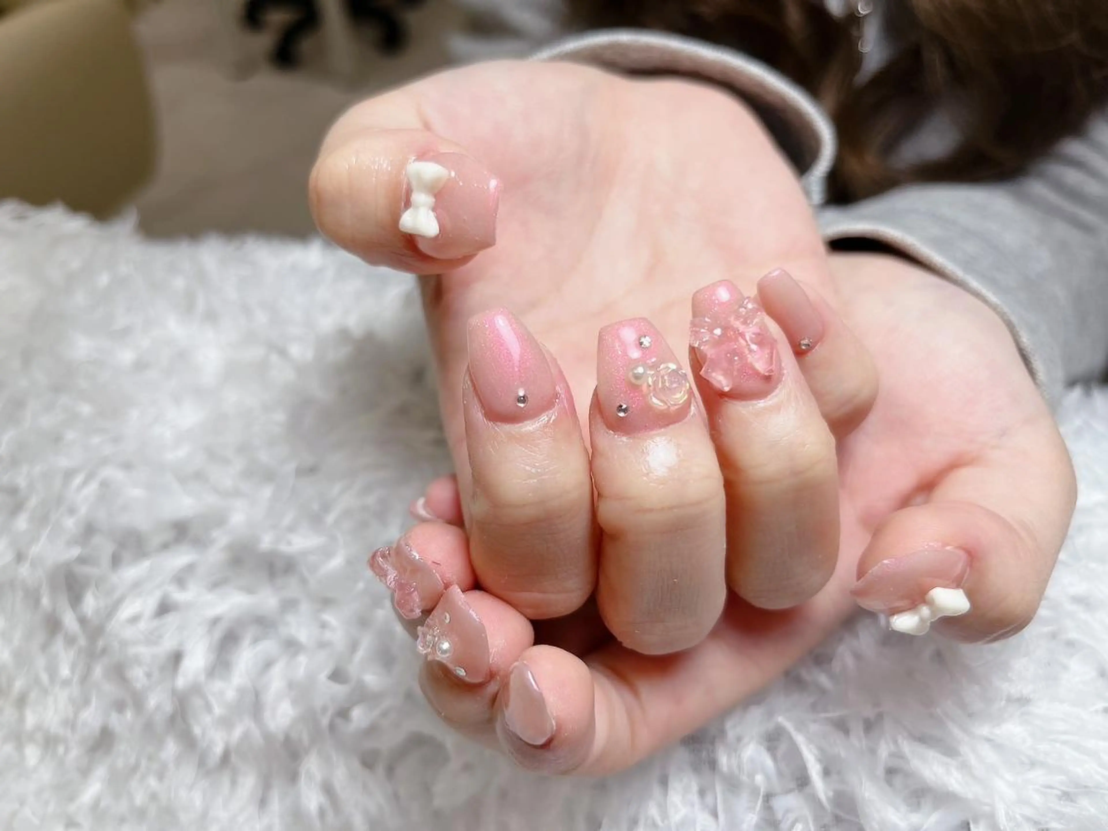 ネイル ki🍒🍒 ki ツルツルネイルのネイルデザイン