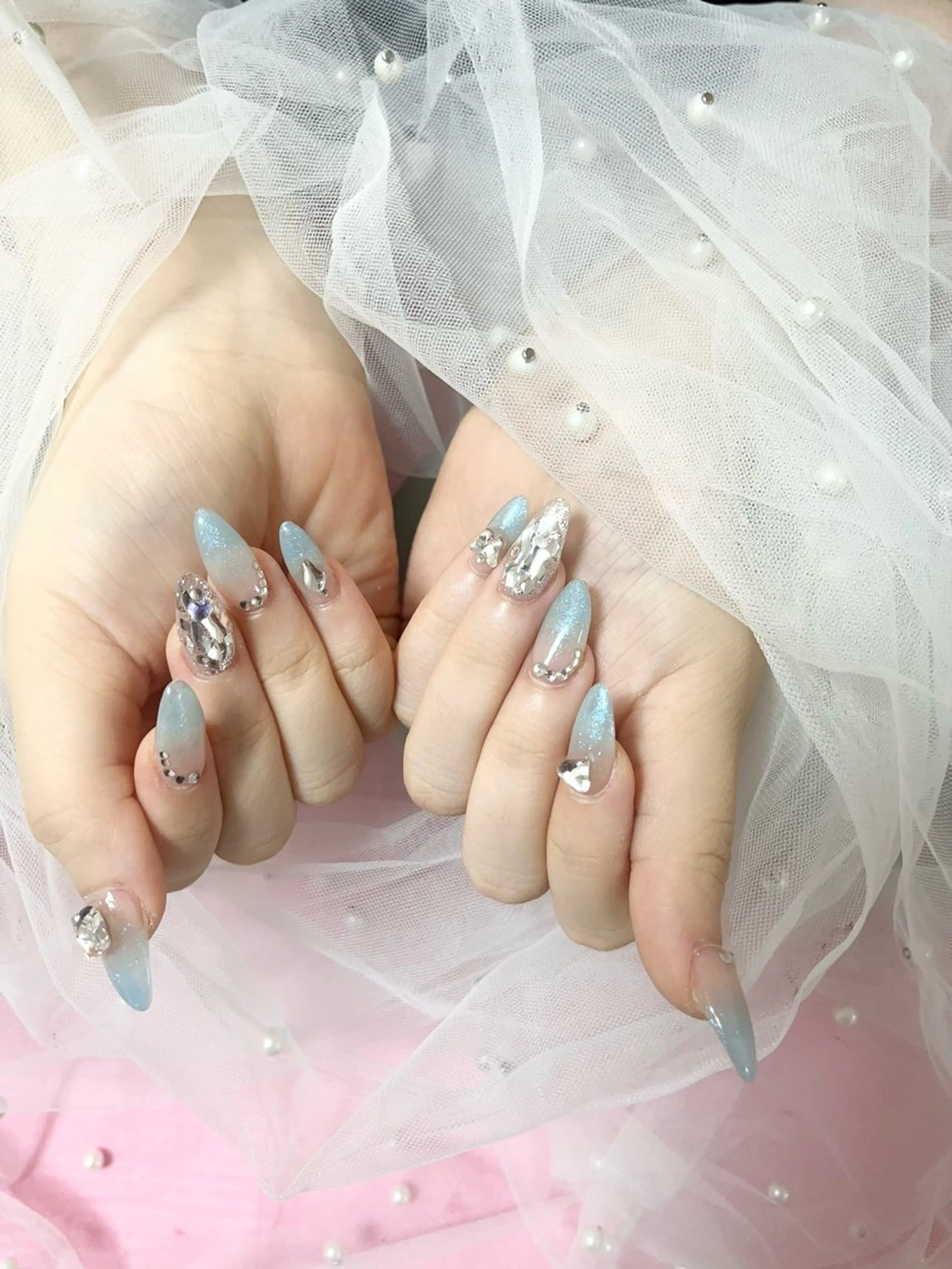 ネイル アートネイル チークネイル 長さ出し フラワーネイル ジェルネイル Y.K sunのマツエク・マツパデザイン