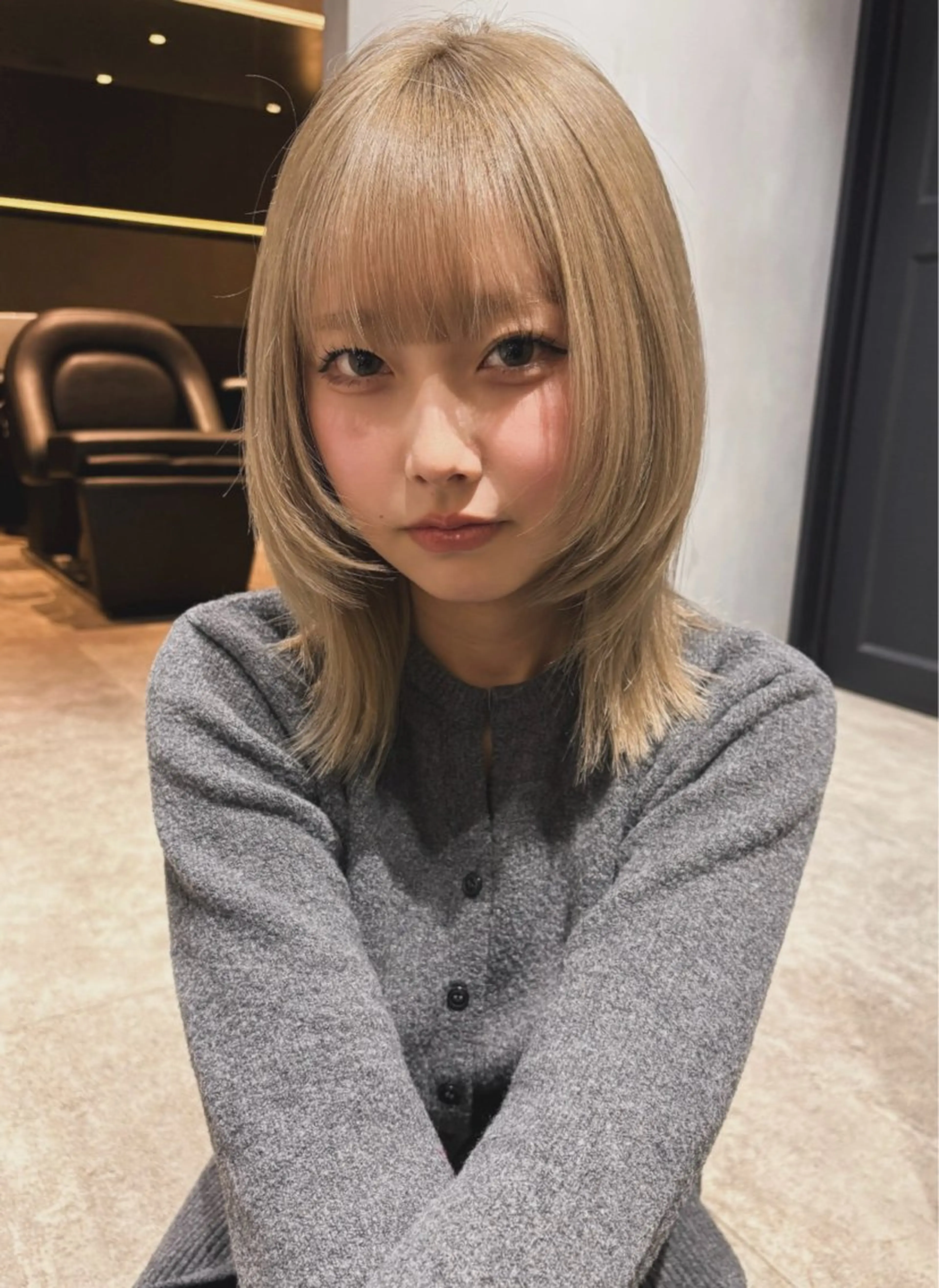 セミロング カラー カット ヘアカラー トリートメント Juna✂️ レイヤー / ボブのヘアスタイル