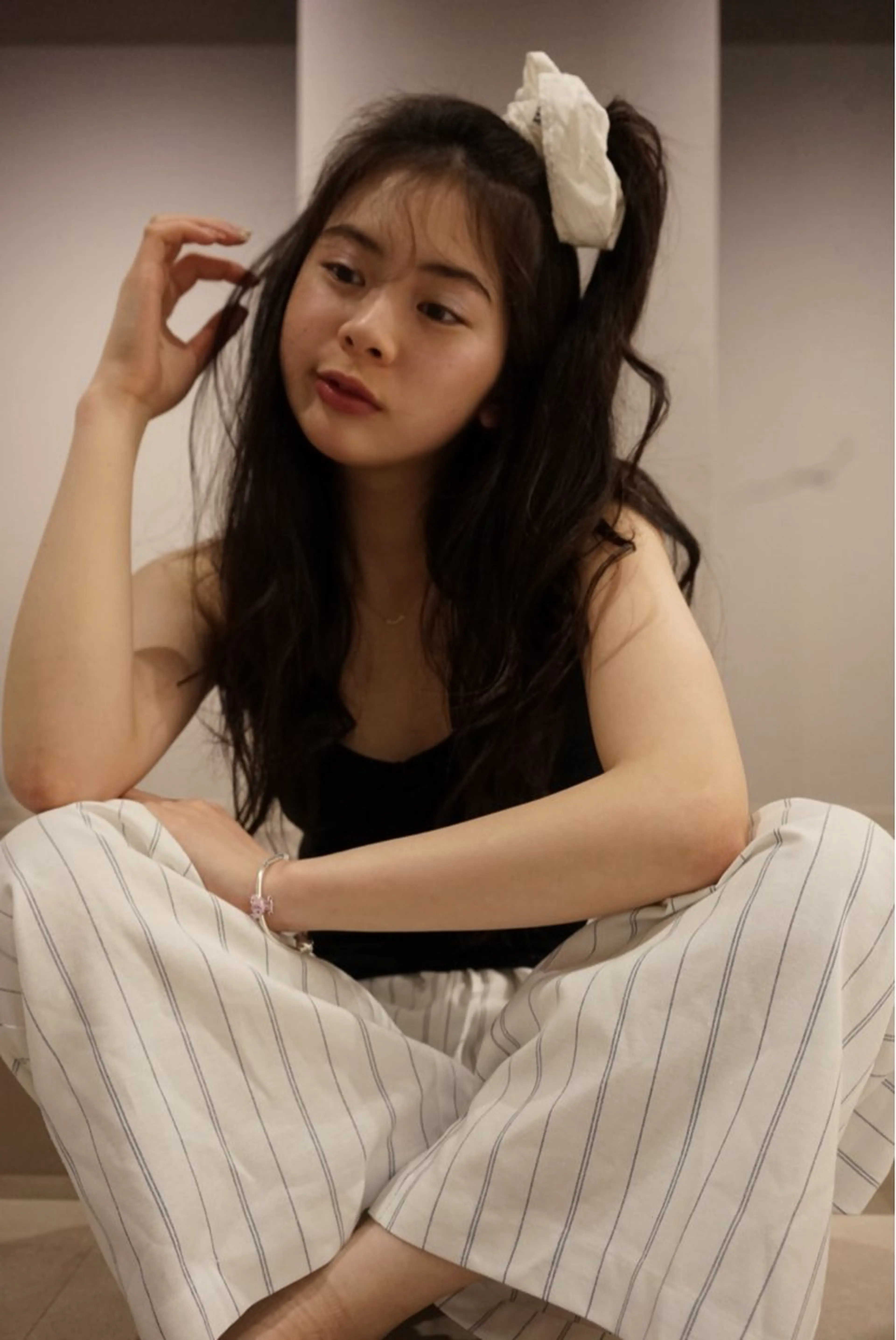 ロング カラー ヘアアレンジ ワタナベ ヒヨリのヘアスタイル